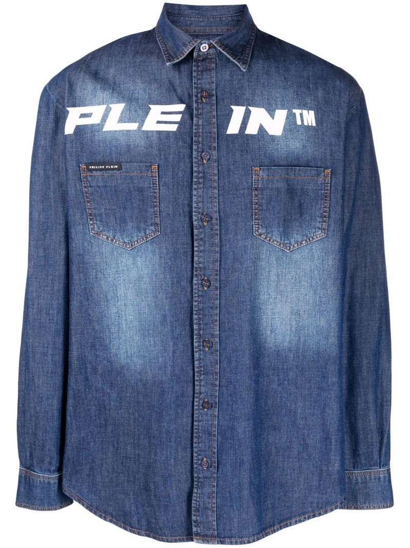logo denim shirt 1