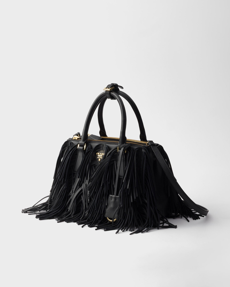 Prada Galleria small leather bag with fringe 3