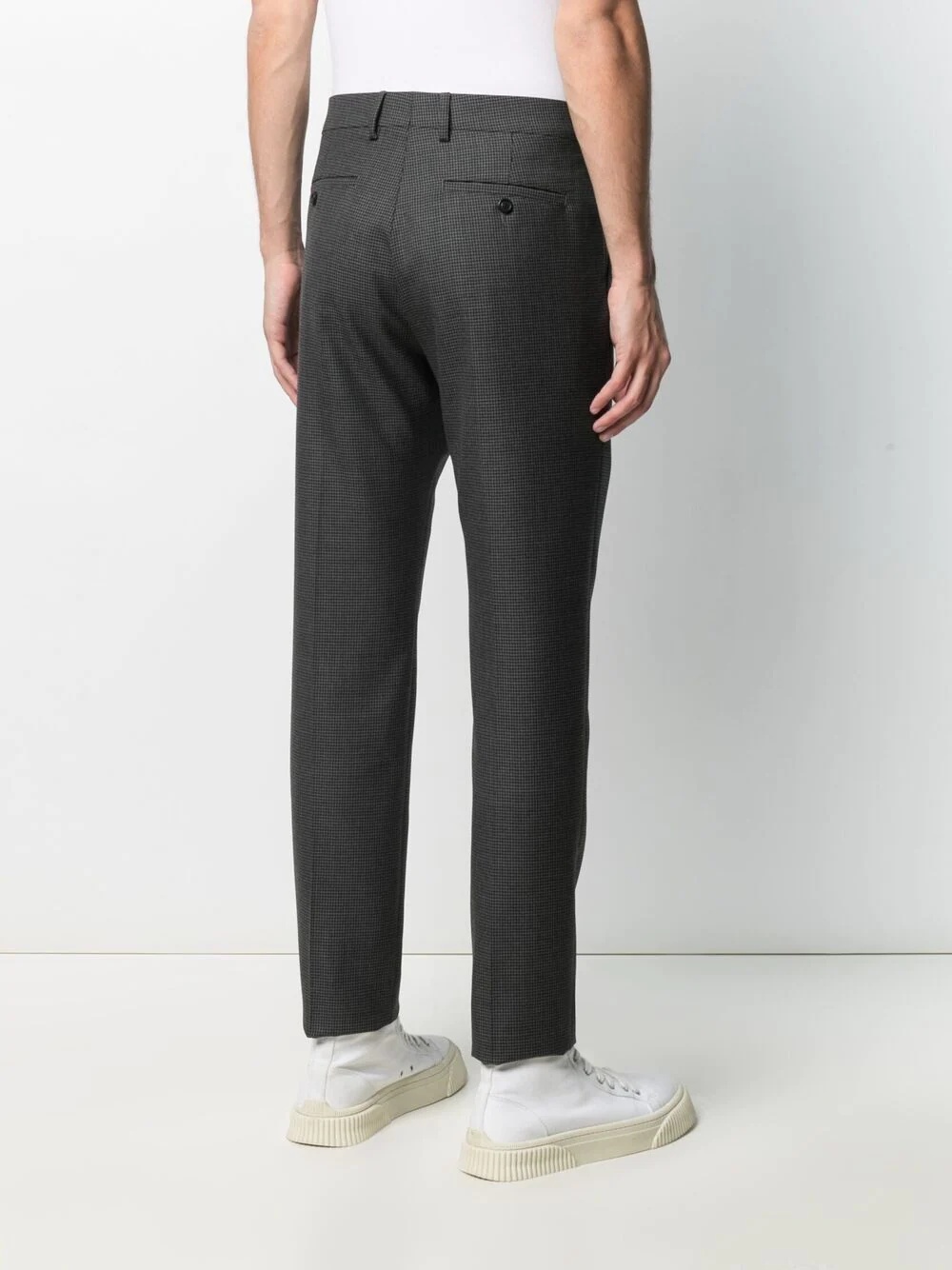 houndstooth cigarette-fit trousers - 4