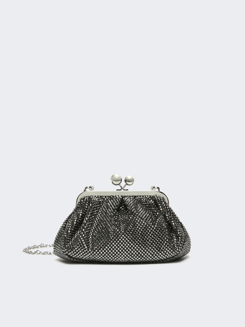 EMY Small Pasticcino Bag in satin with rhinestones 1