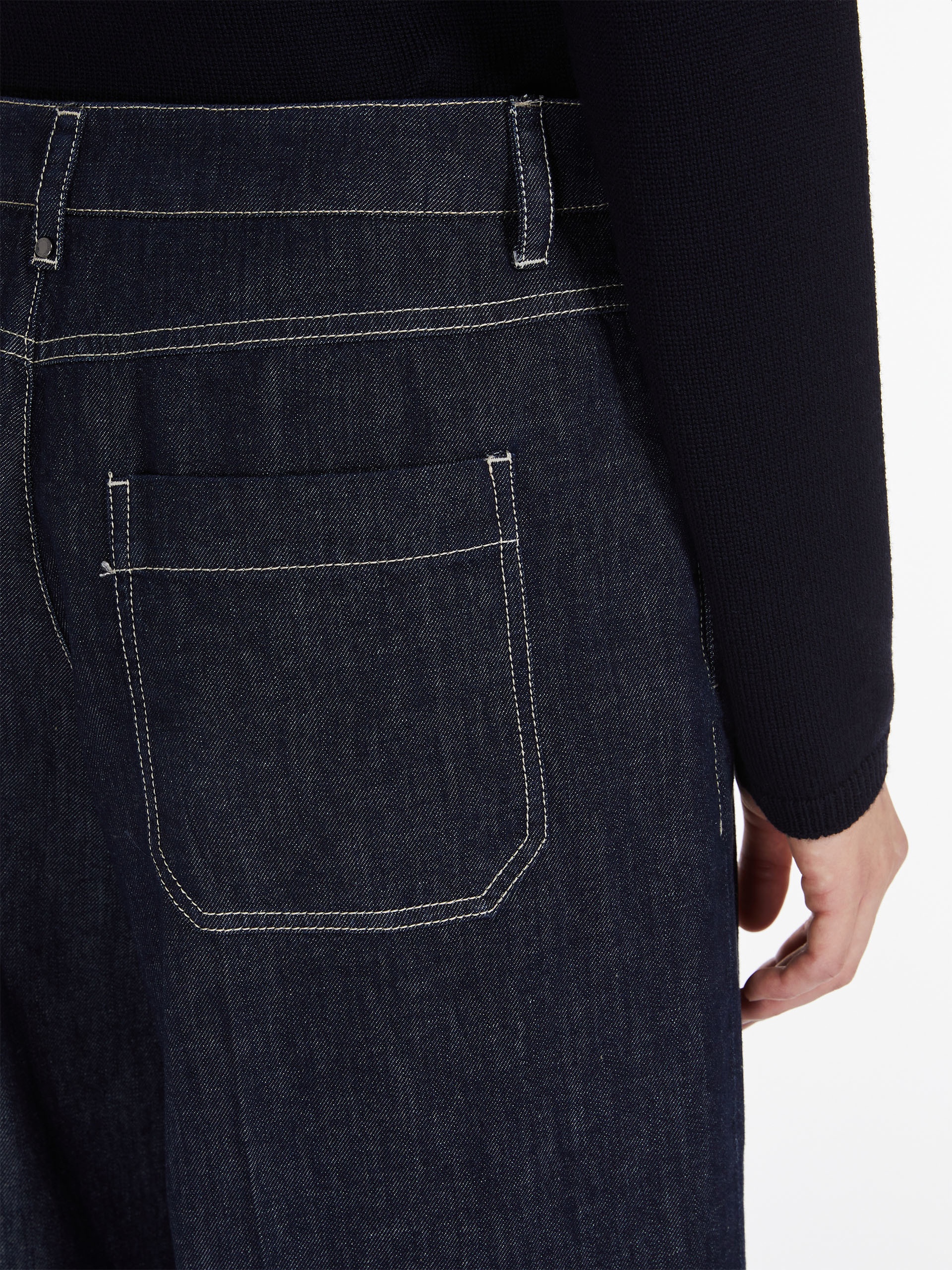 GIALLO Wide denim trousers - 5