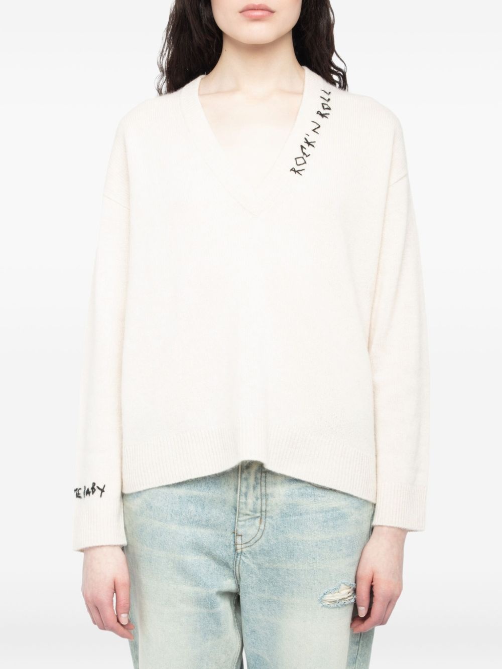 Mikyz embroidered merino jumper - 4