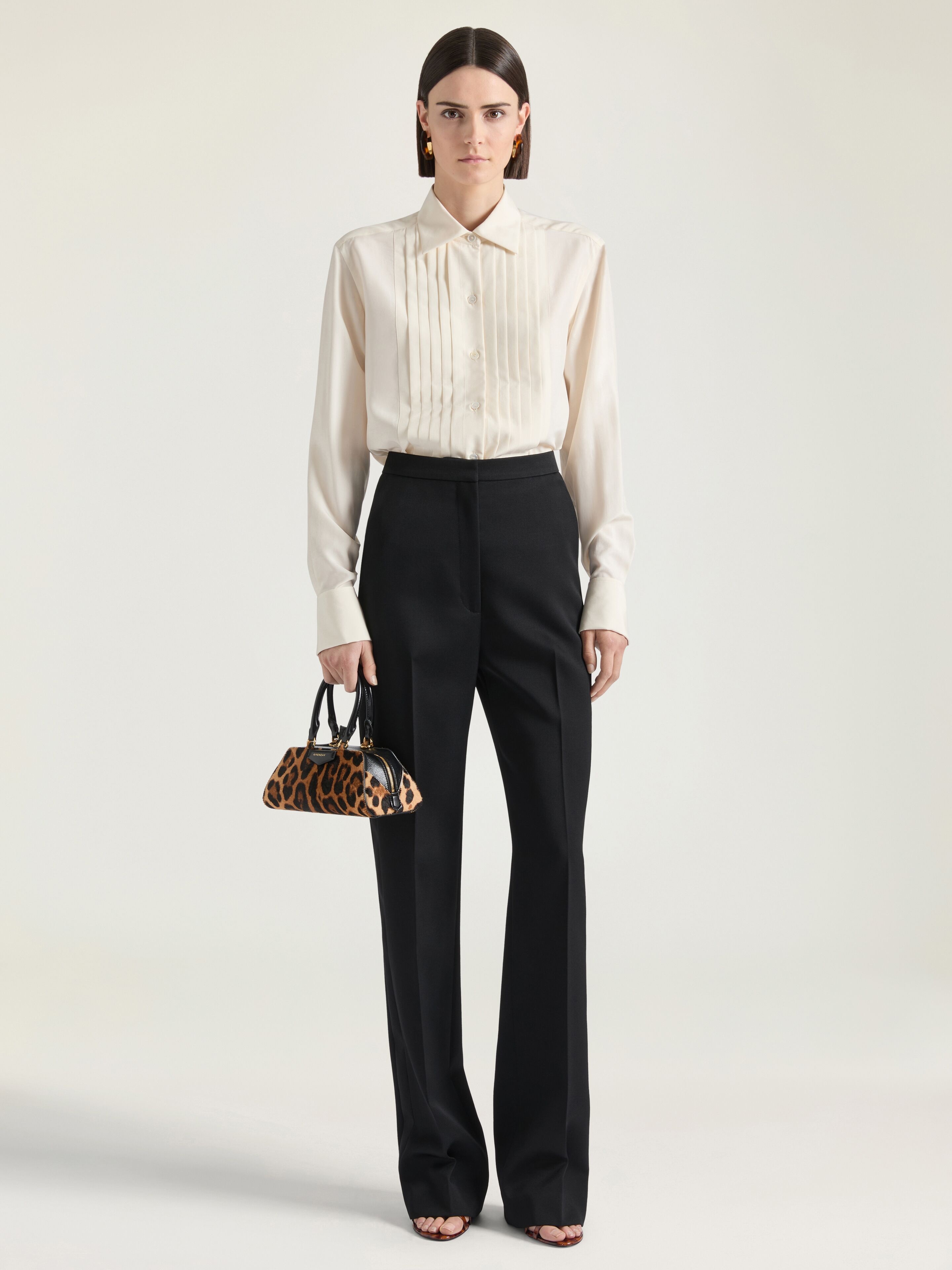 Givenchy TUXEDO CIGARETTE PANTS IN WOOL | REVERSIBLE