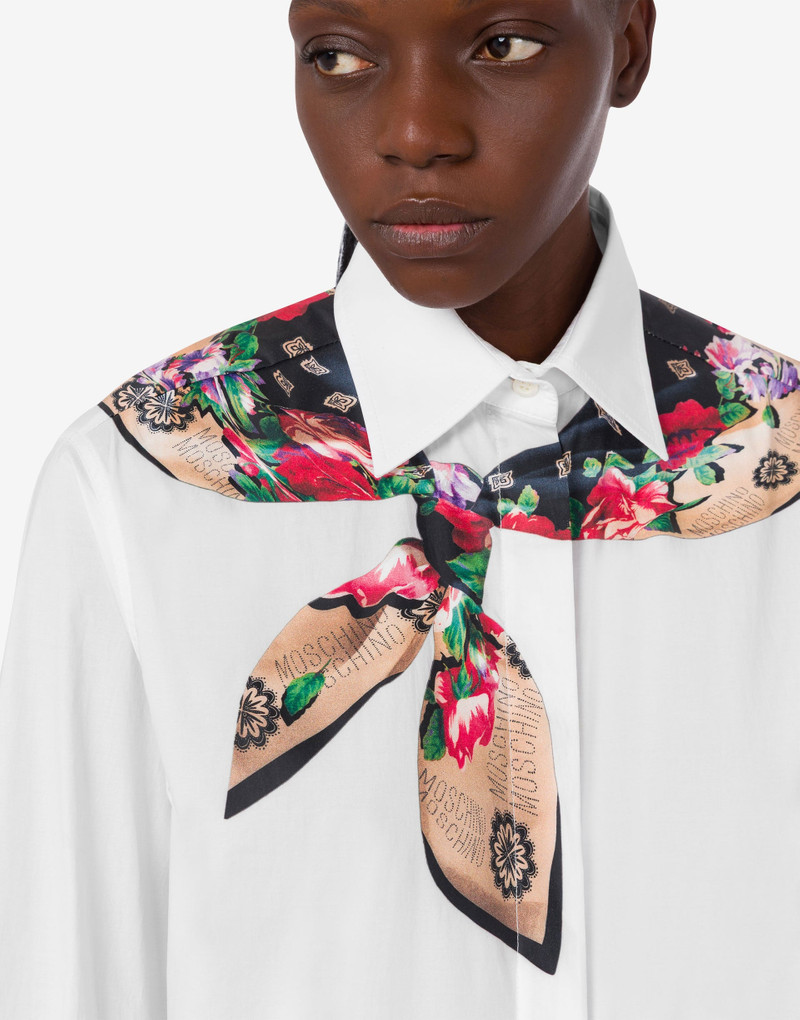 PRINTED STRETCH COTTON POPLIN SHIRT 1