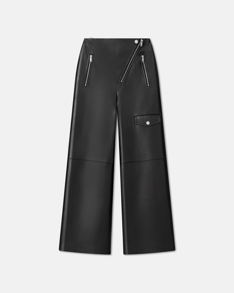 Regenerated Leather Straight-Leg Pants - 1
