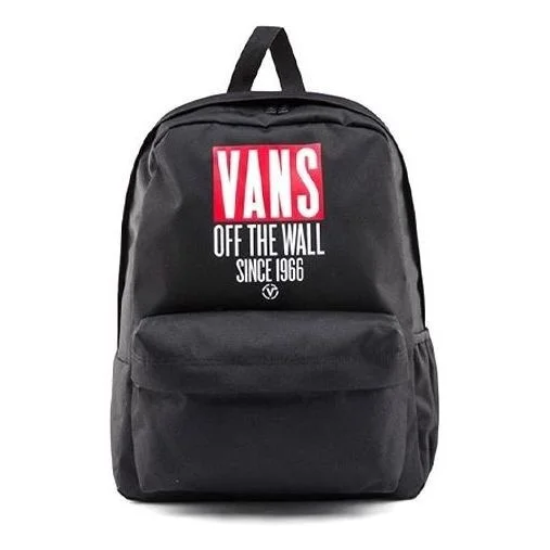 Vans Classics Logo Backpack 'Black Red White' VN0A3QT1BLK - 1