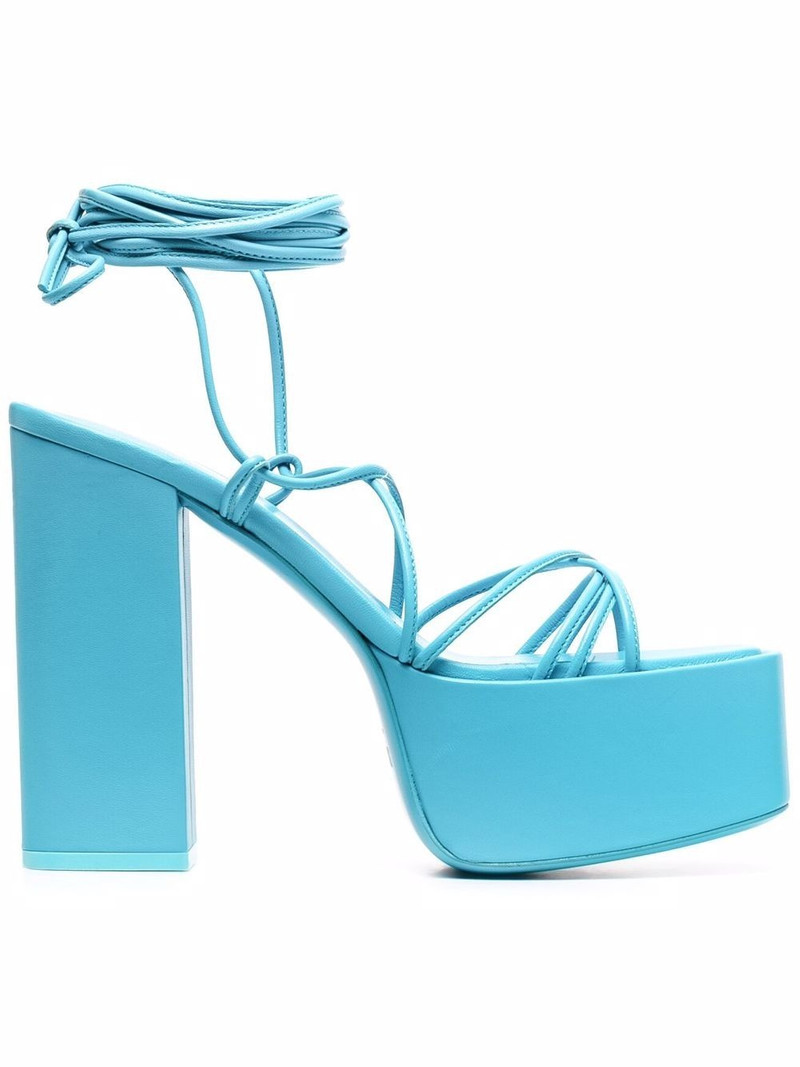 tie-detail open-toe platform sandals 1