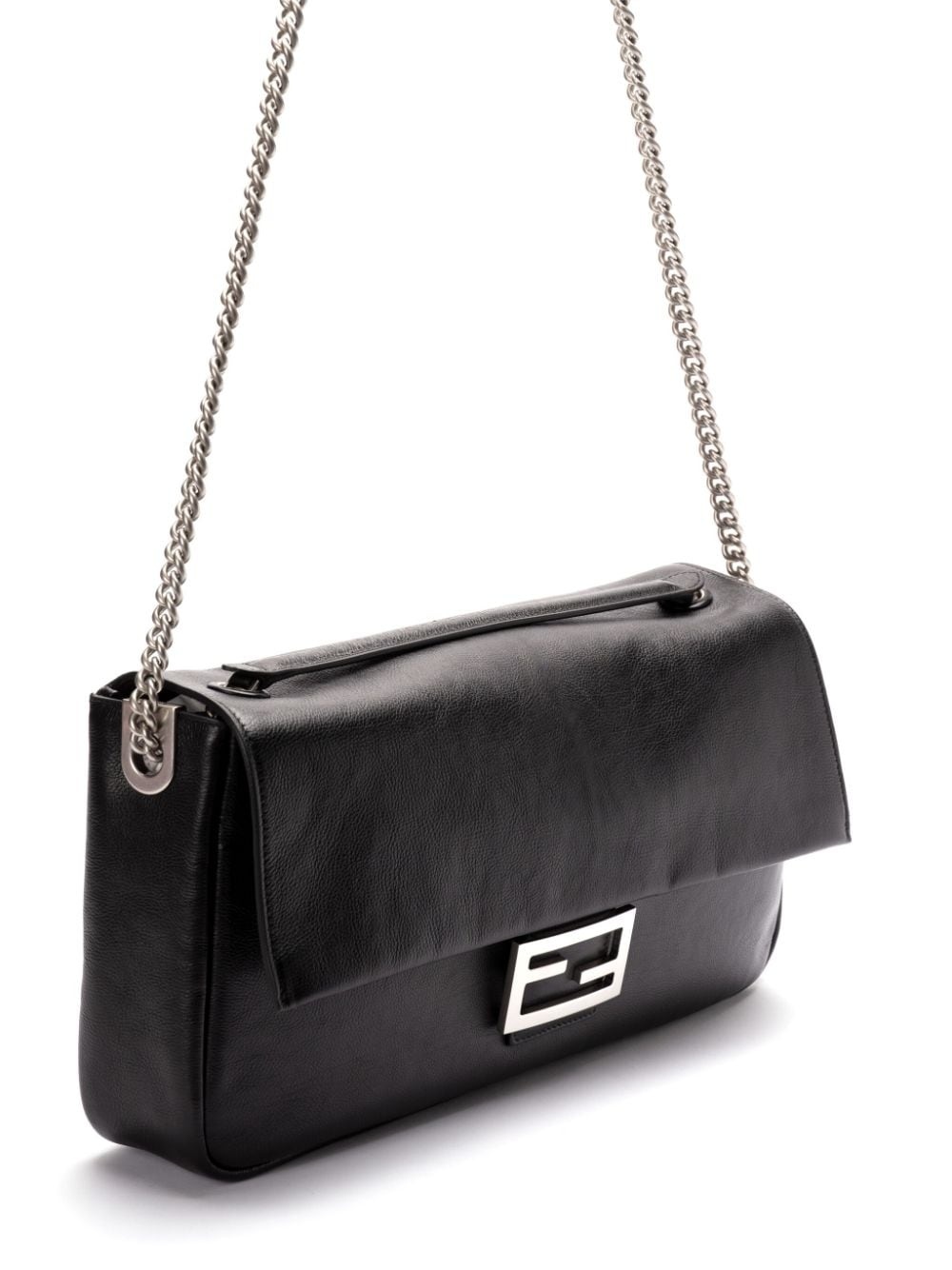 leather baguette shoulder bag - 3