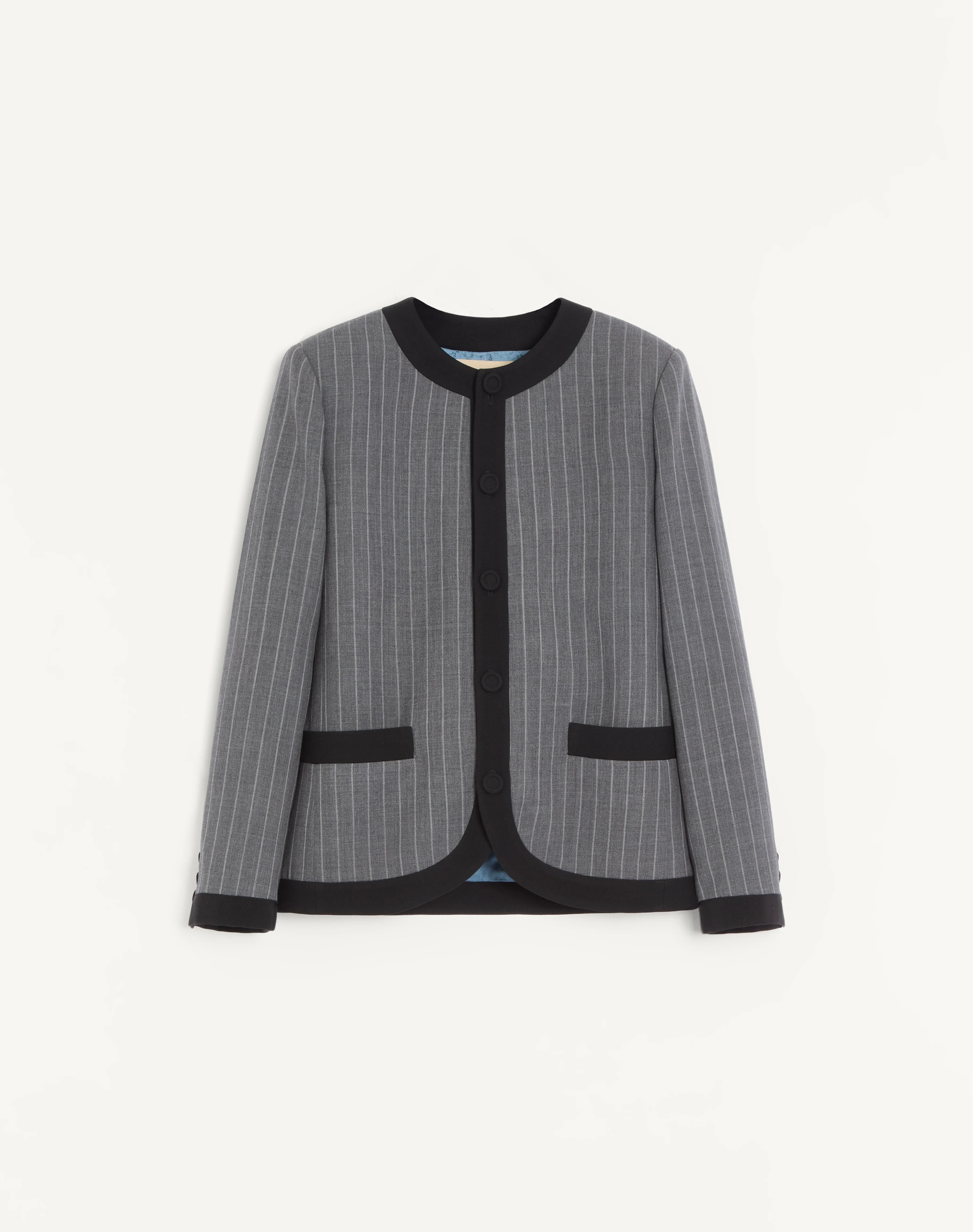 VALENTINO PINSTRIPE WOOL JACKET - 1