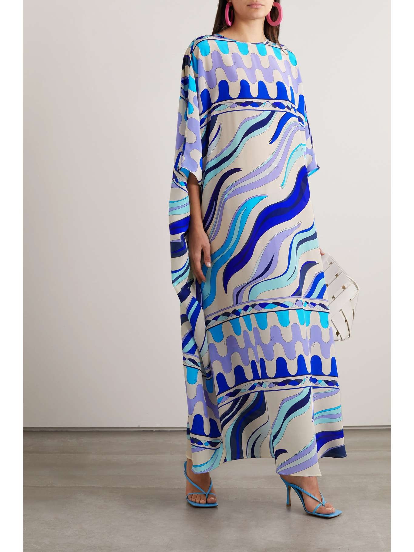 Printed silk crepe de chine kaftan - 2