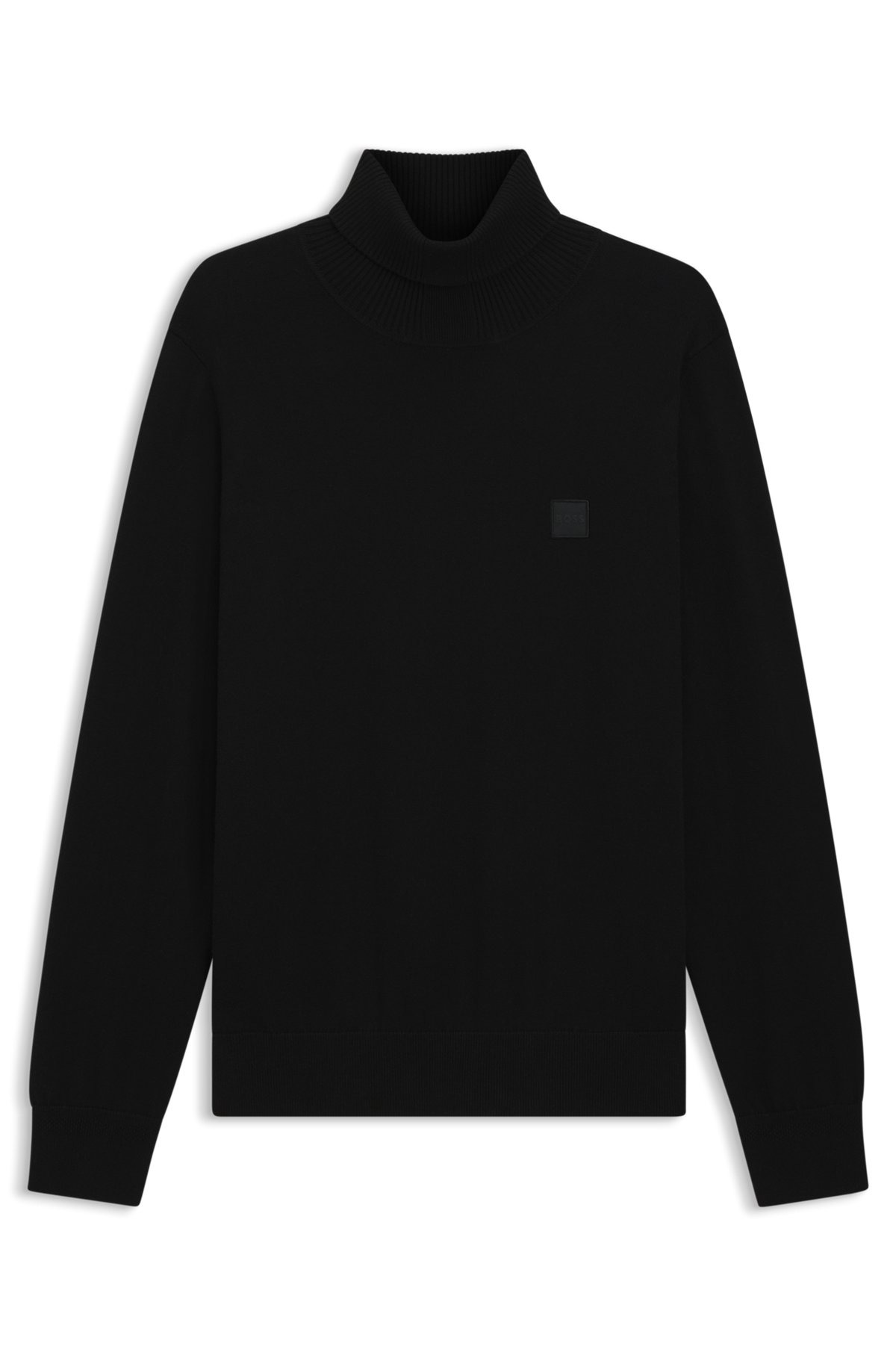 ROLLNECK REGULAR-FIT SWEATER IN COTTON AND CASHMERE - 1
