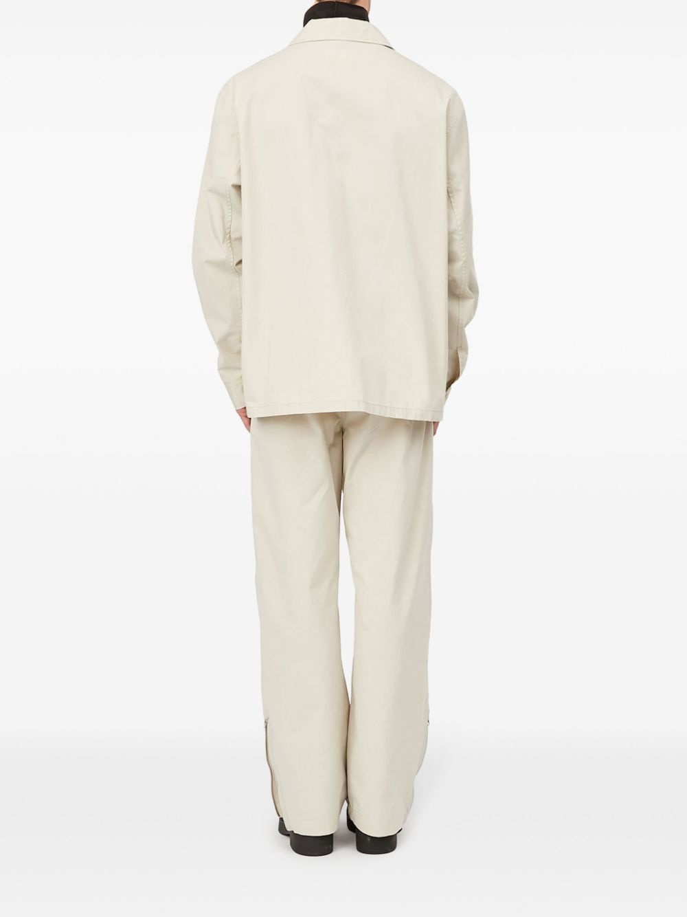 gabardine-weave cotton shirt jacket - 5