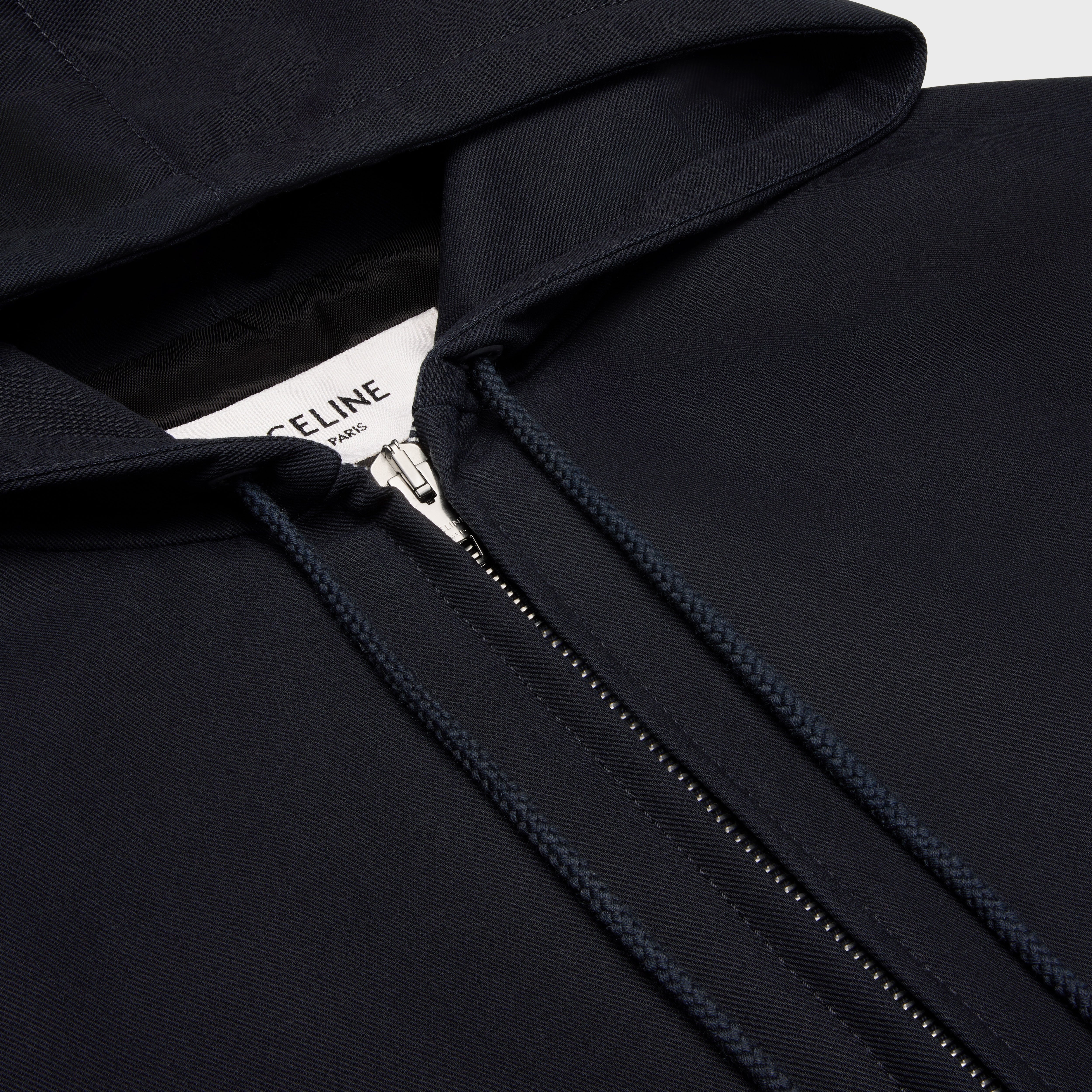 triomphe blouson jacket with hood in cotton twill - 3