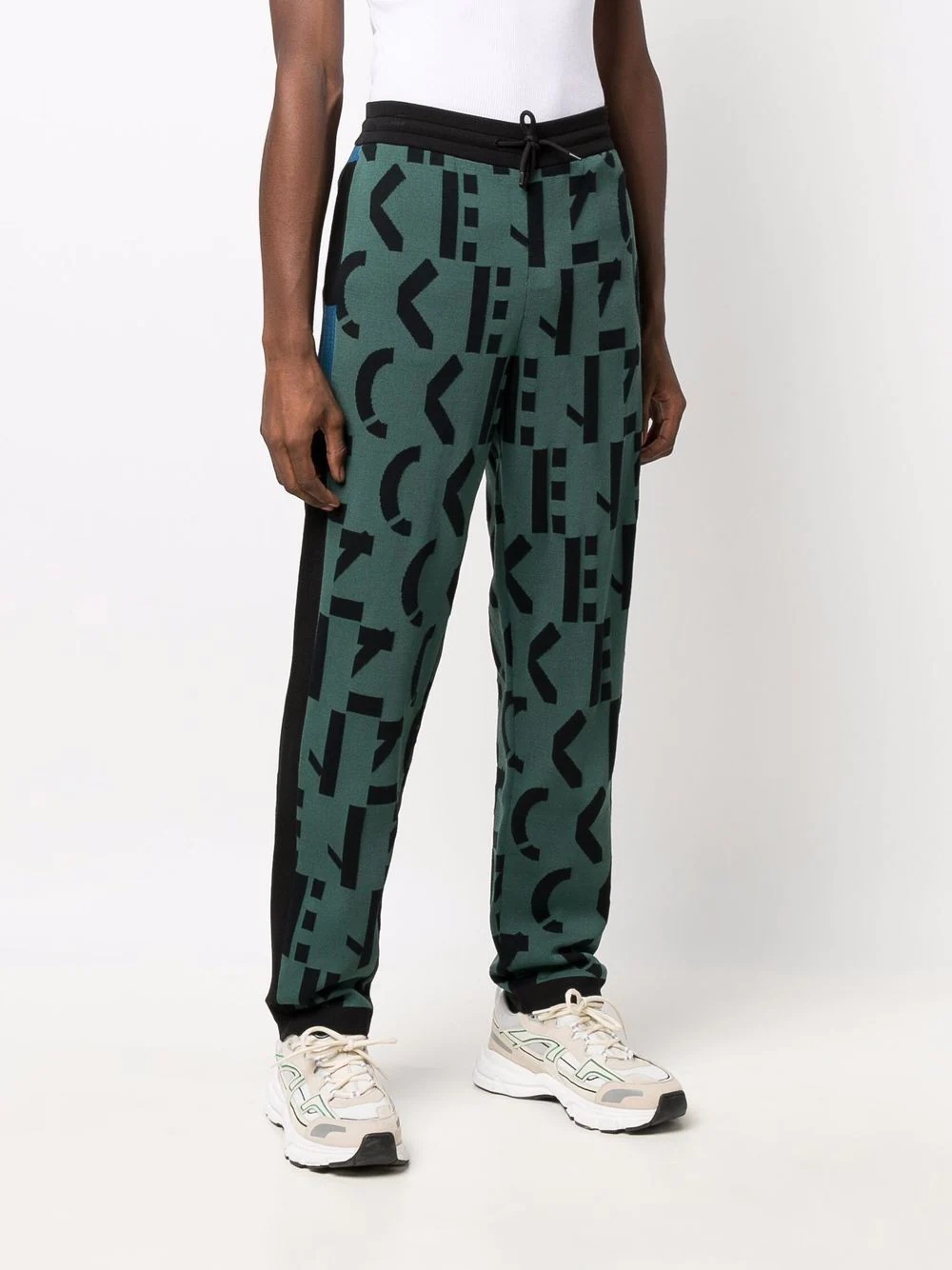 logo-knit straight-leg joggers - 3