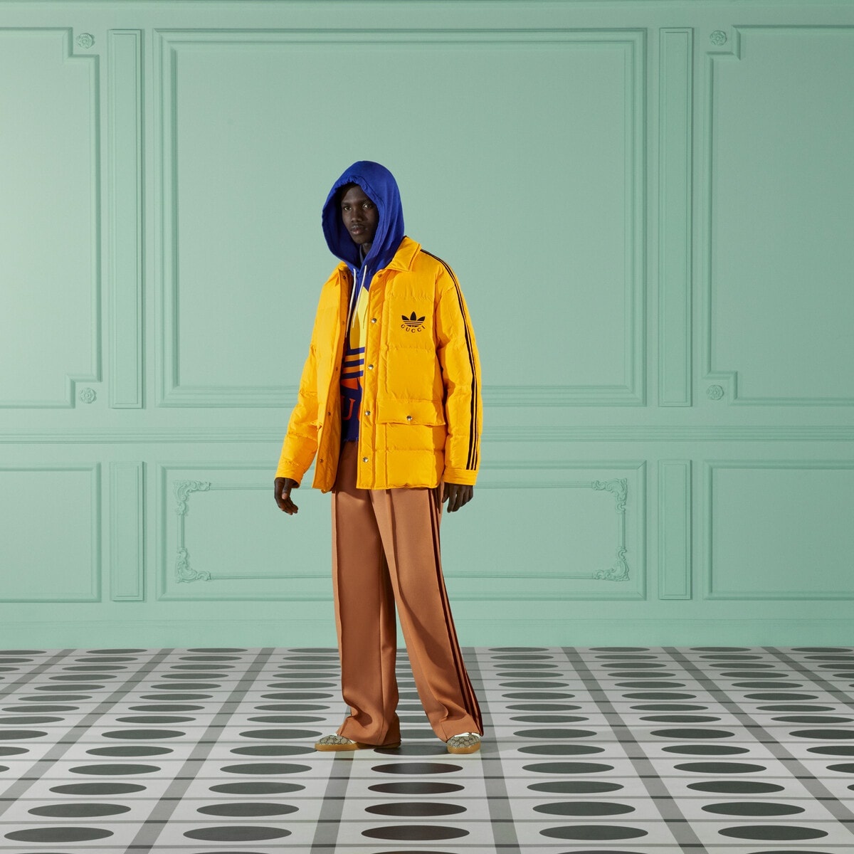 adidas x Gucci nylon down jacket - 2
