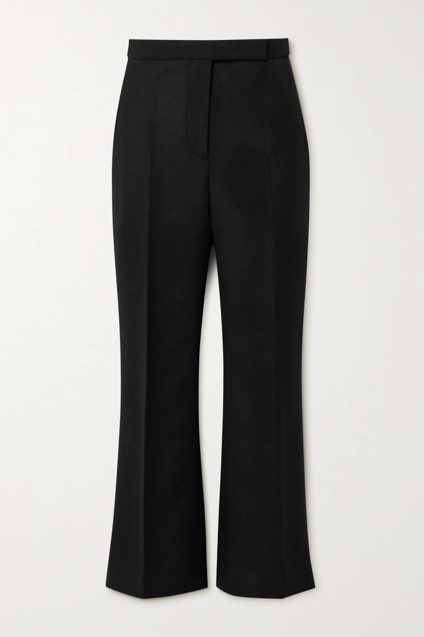 Cropped pleated wool-twill flared pants - 1