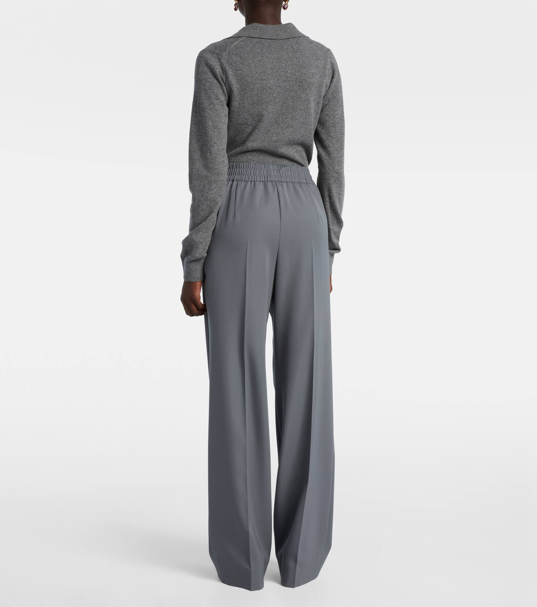 Virgin wool gabardine straight pants - 3