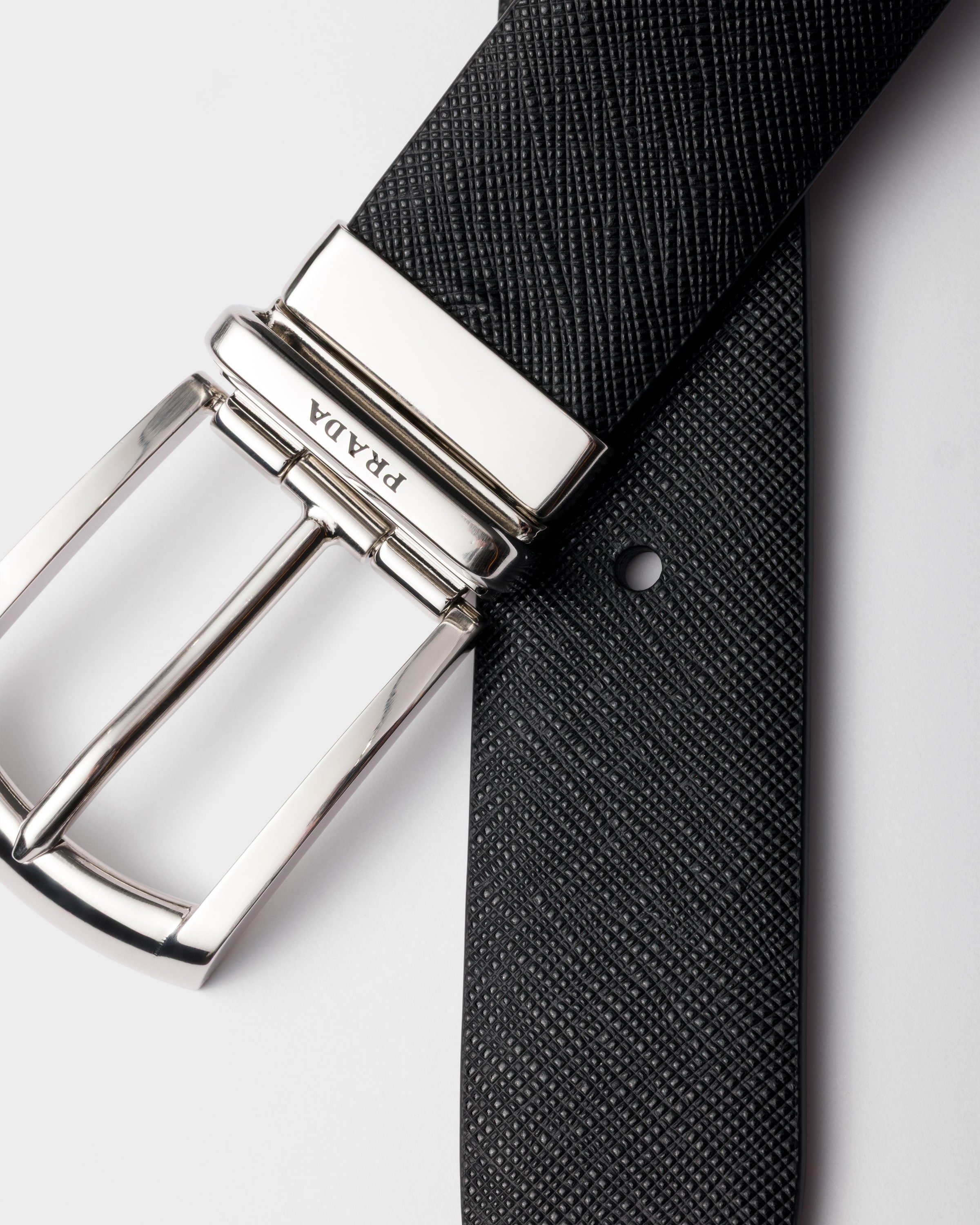 Reversible Saffiano leather belt - 2