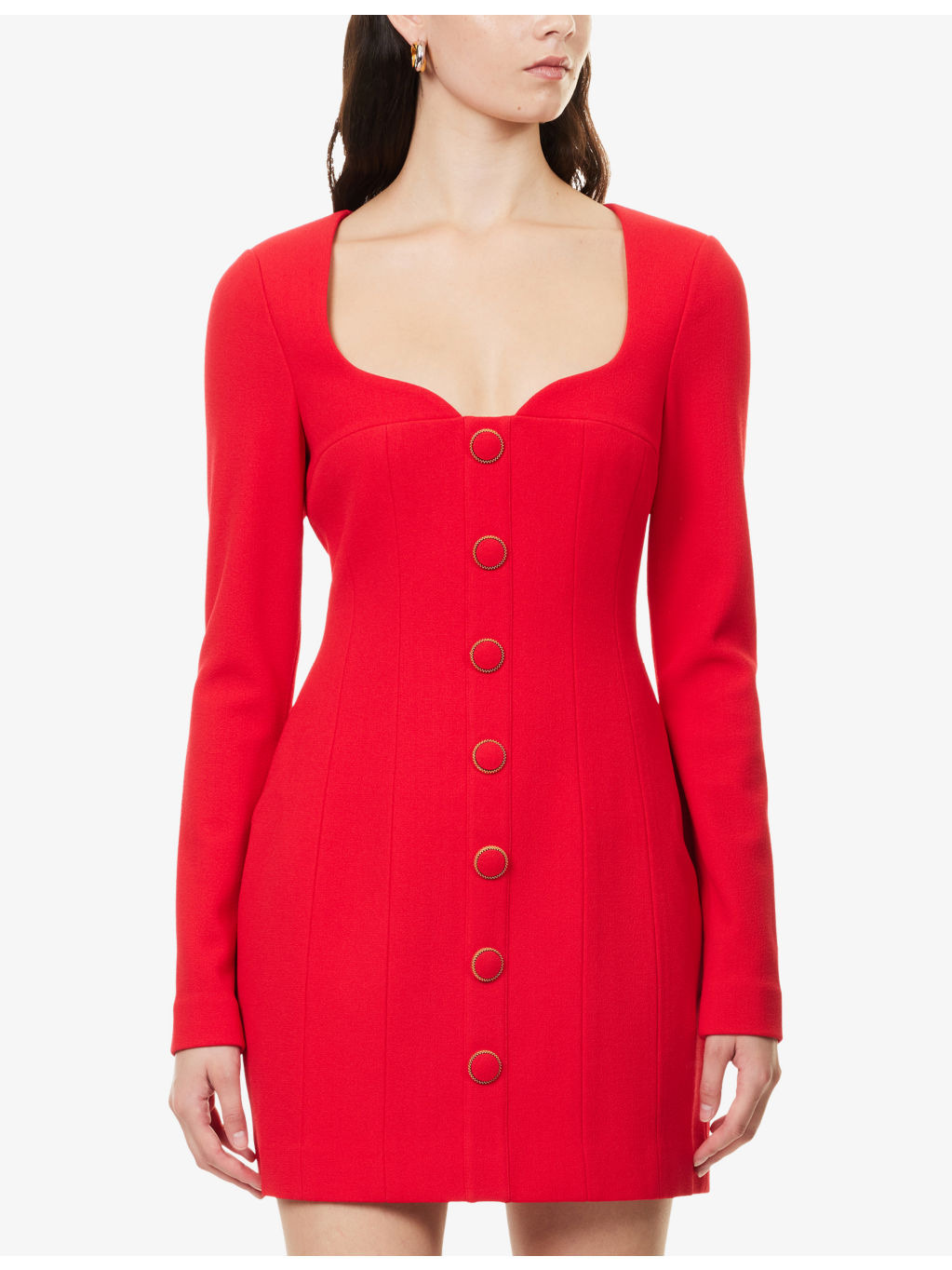 Cameron Long-Sleeves Stretch-Woven Mini Dress - 3