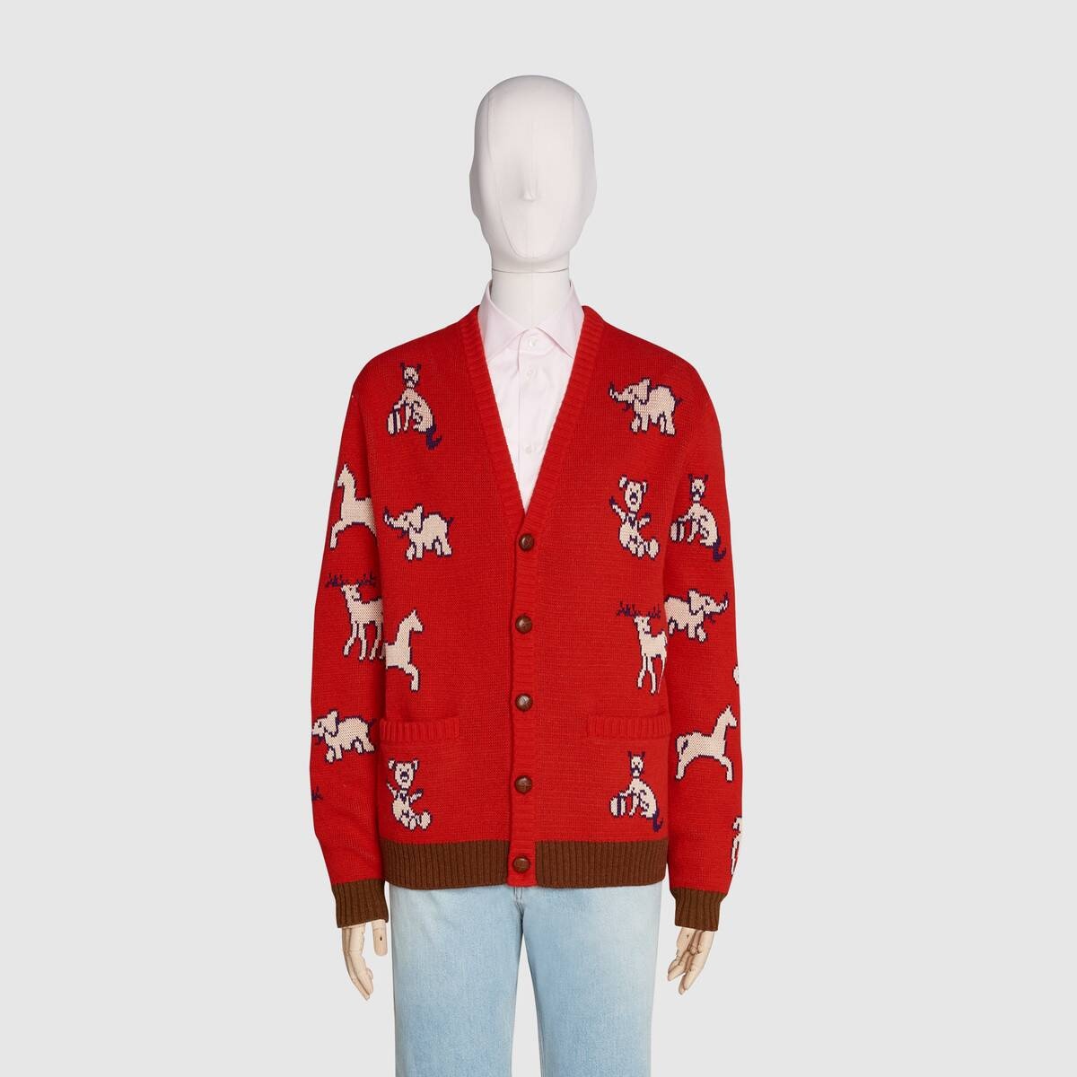 Gucci Hawaii wool cotton cardigan - 3