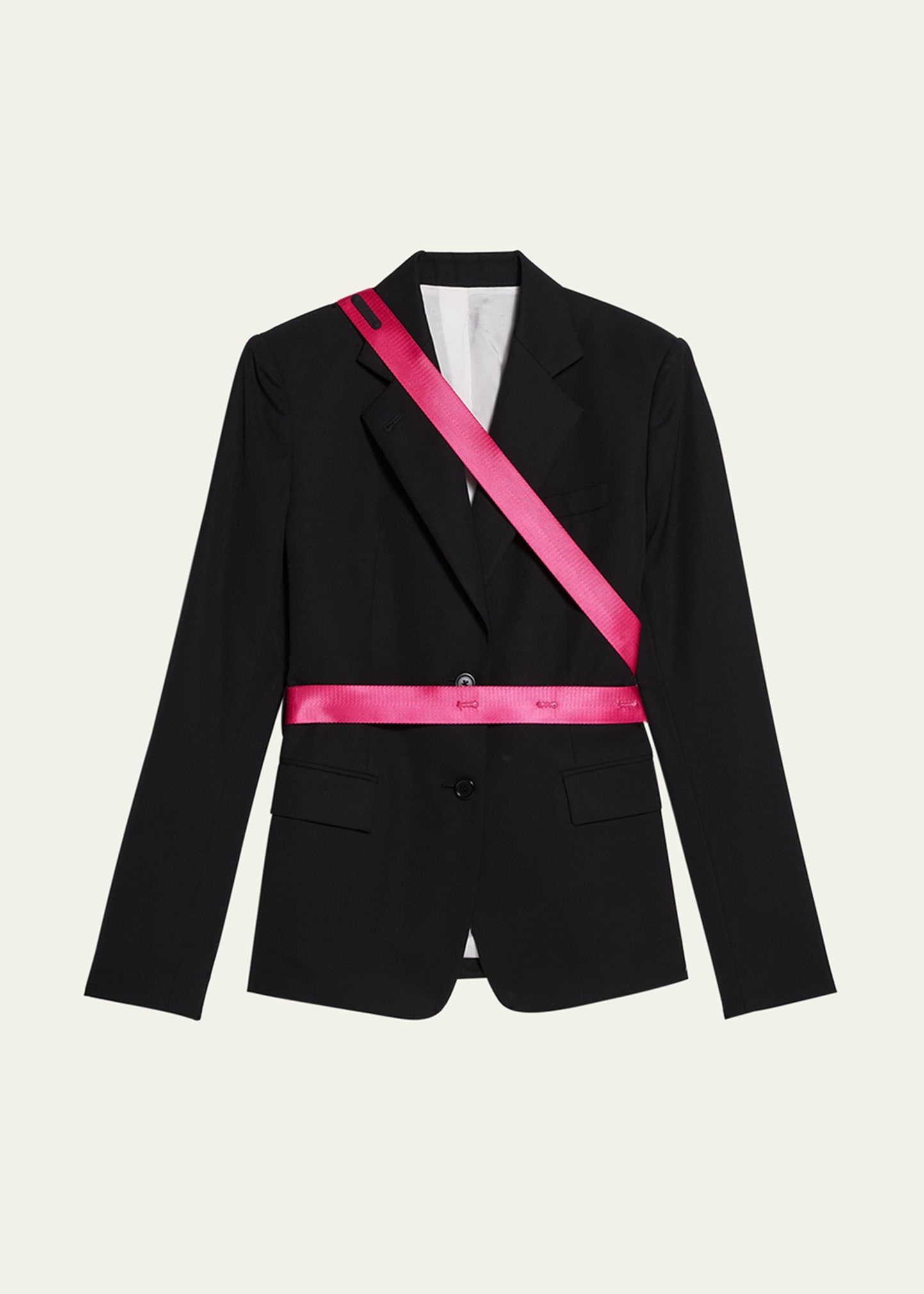 Men's Seatbelt Single-Breasted Blazer Jacket - 1