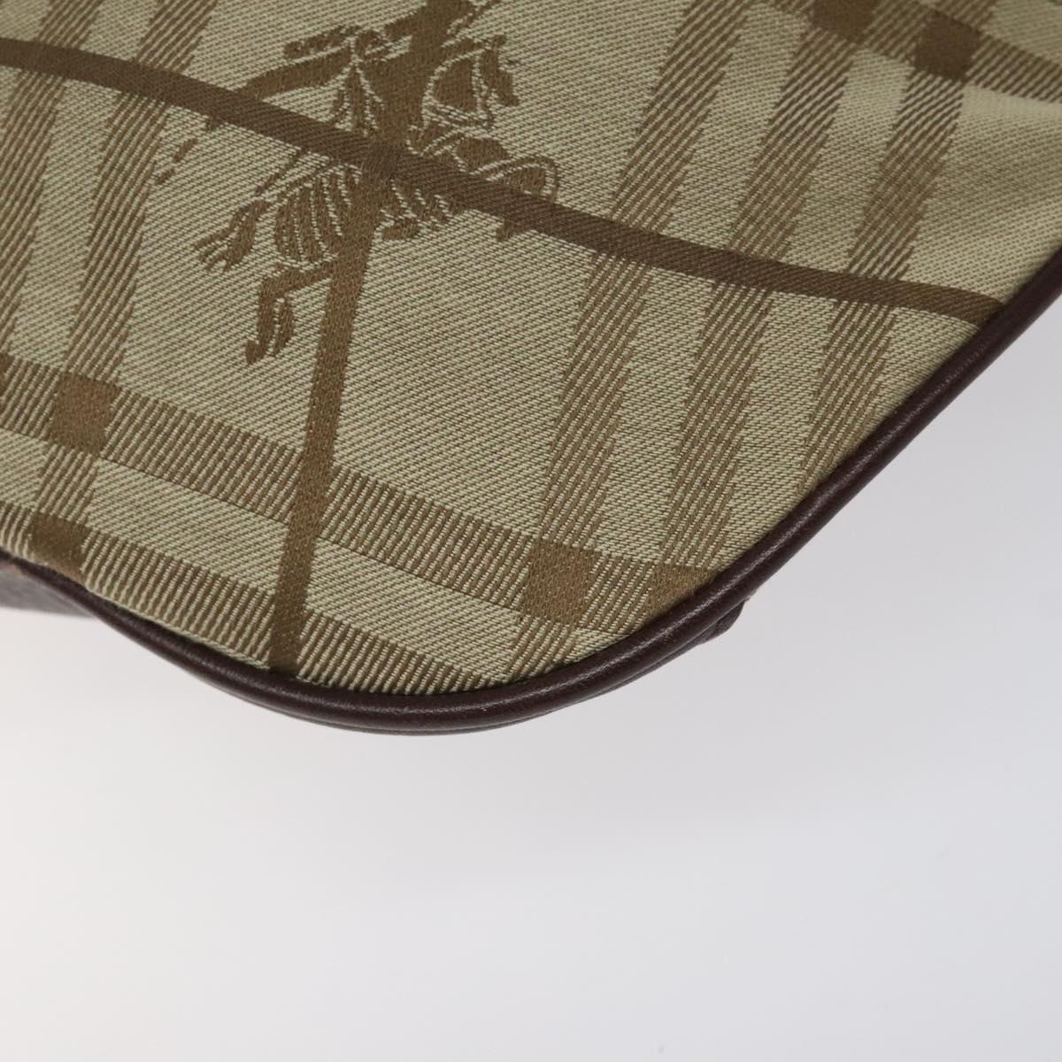 Burberry Nova Check Shoulder Bag Canvas Leather Beige Brown - 12