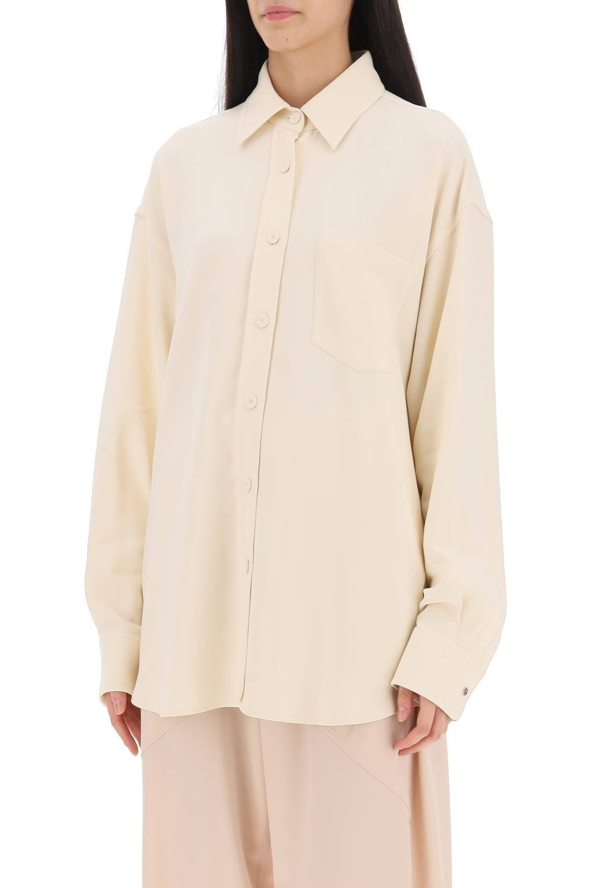 OVERSIZED SHIRT IN CREPE JERSEY - 5