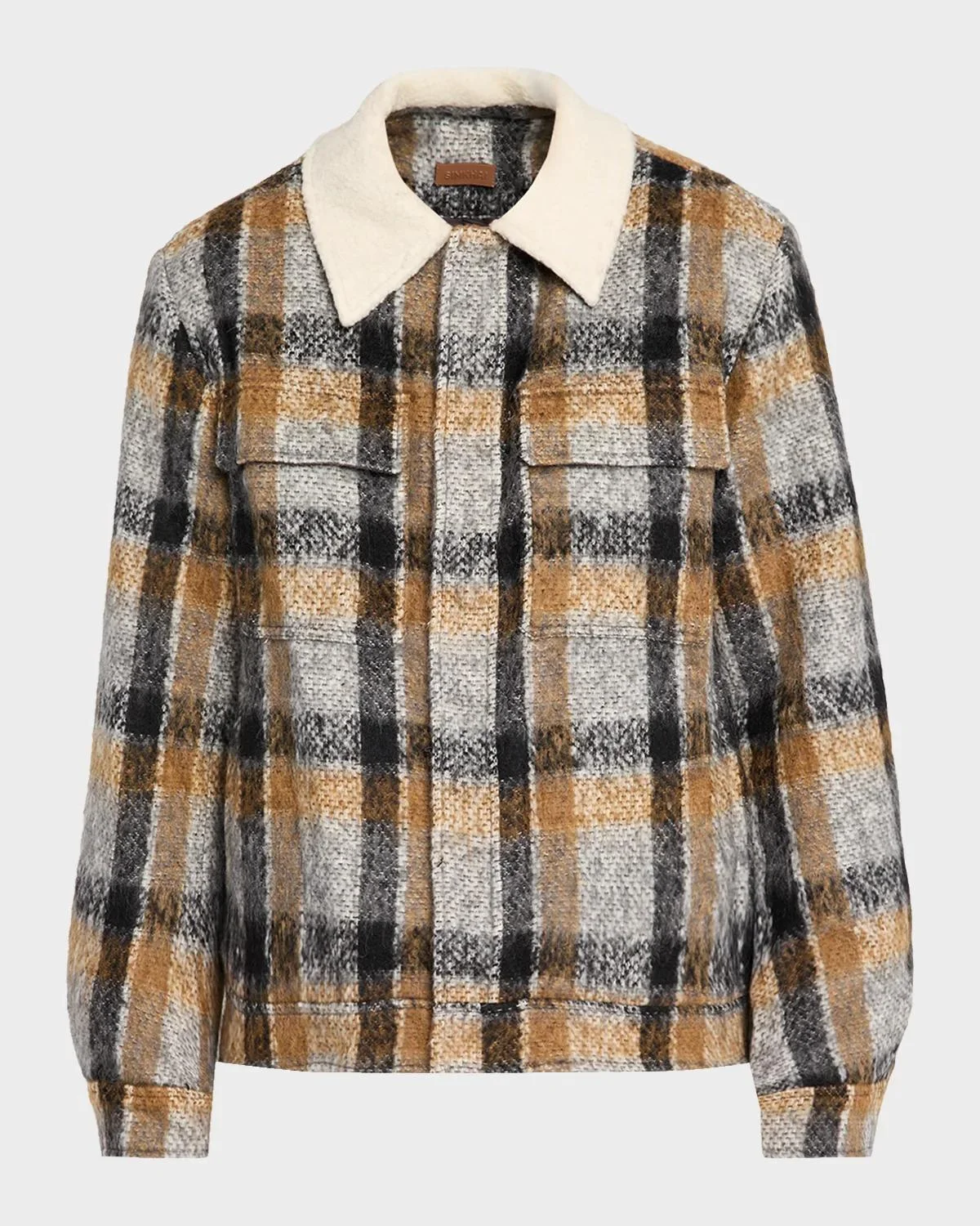 Men's Ford Brushed Plaid Trucker Jacket - 1