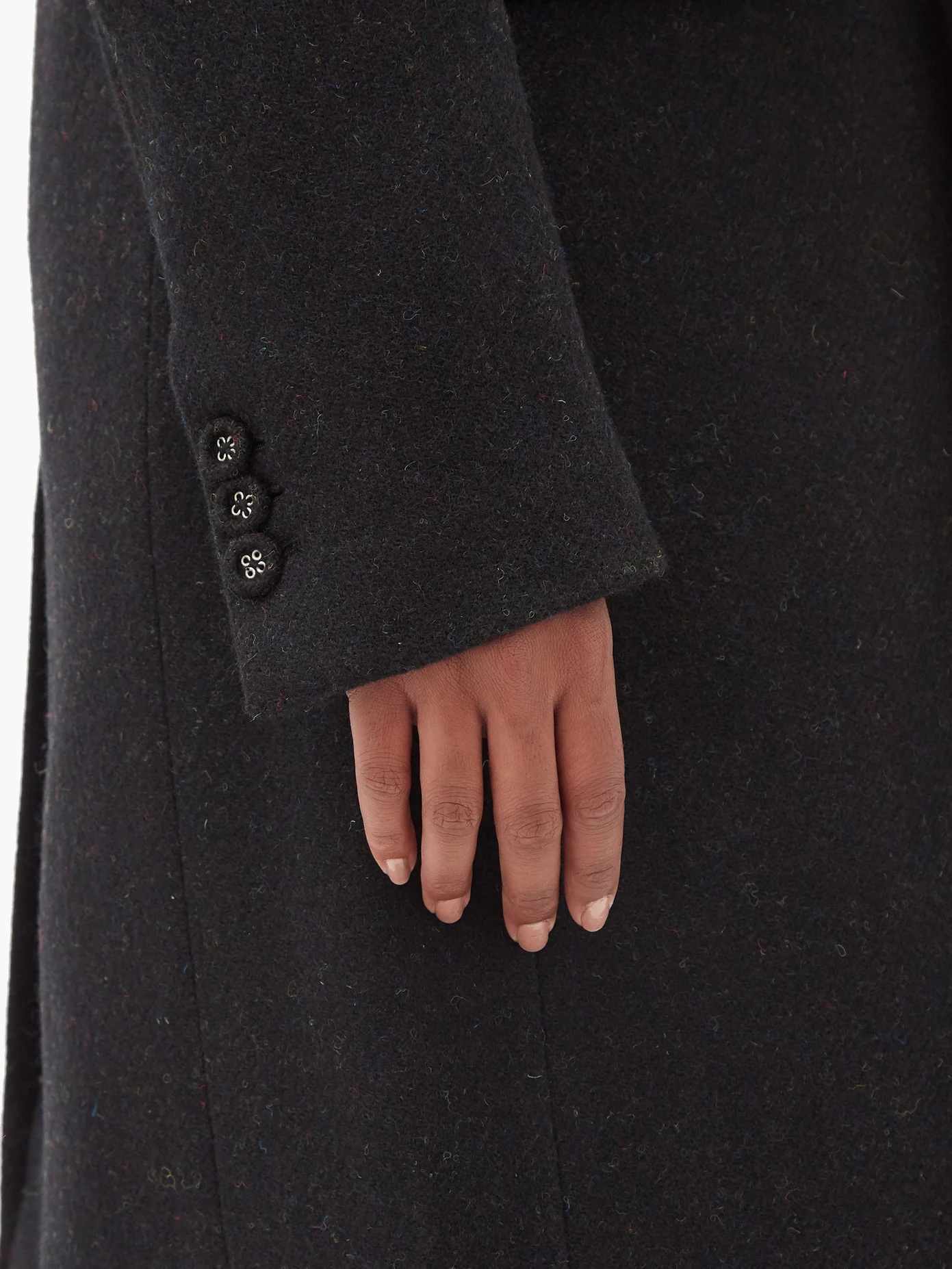 Double-breasted wool coat - 4