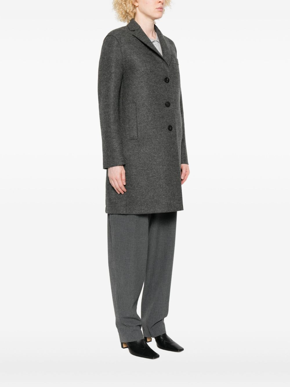 button-front pocket coat - 3
