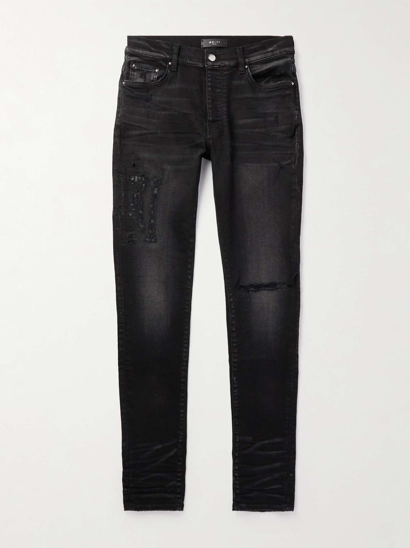 Skinny-Fit Distressed Jeans 1