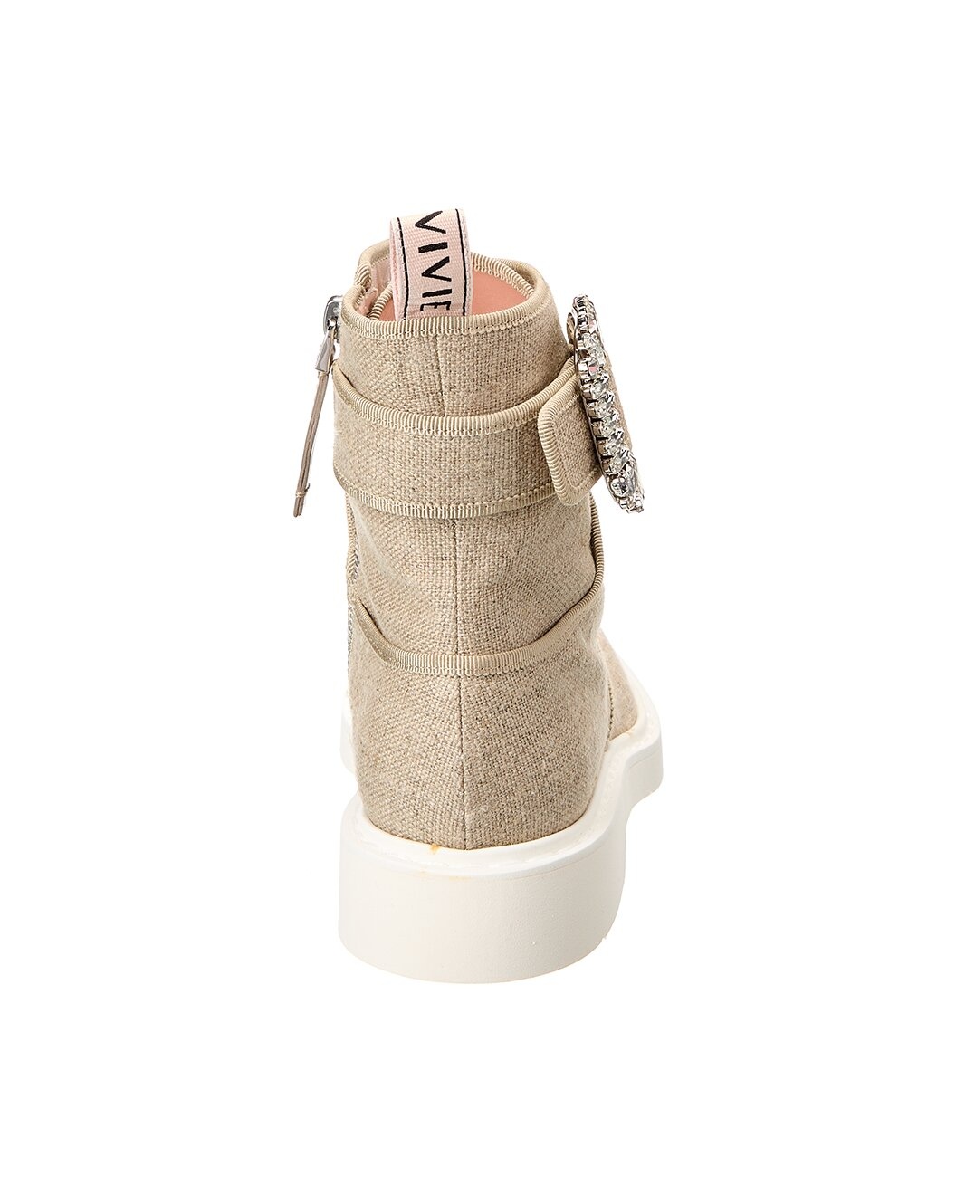 Roger Vivier Logo Plaque Viv Canvas Boot - 3