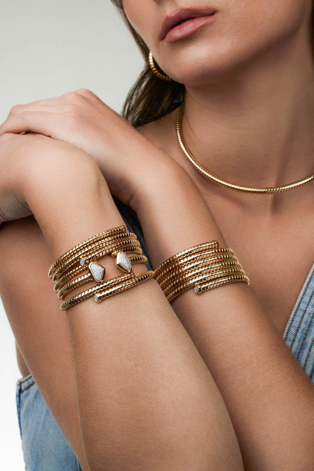 Trisolina Bypass Diamond Bangle Bracelet - 2