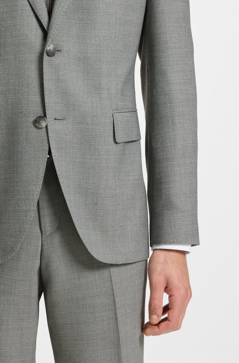 TWO-PIECE REGULAR-FIT SUIT IN PATTERNED STRETCH CLOTH 5
