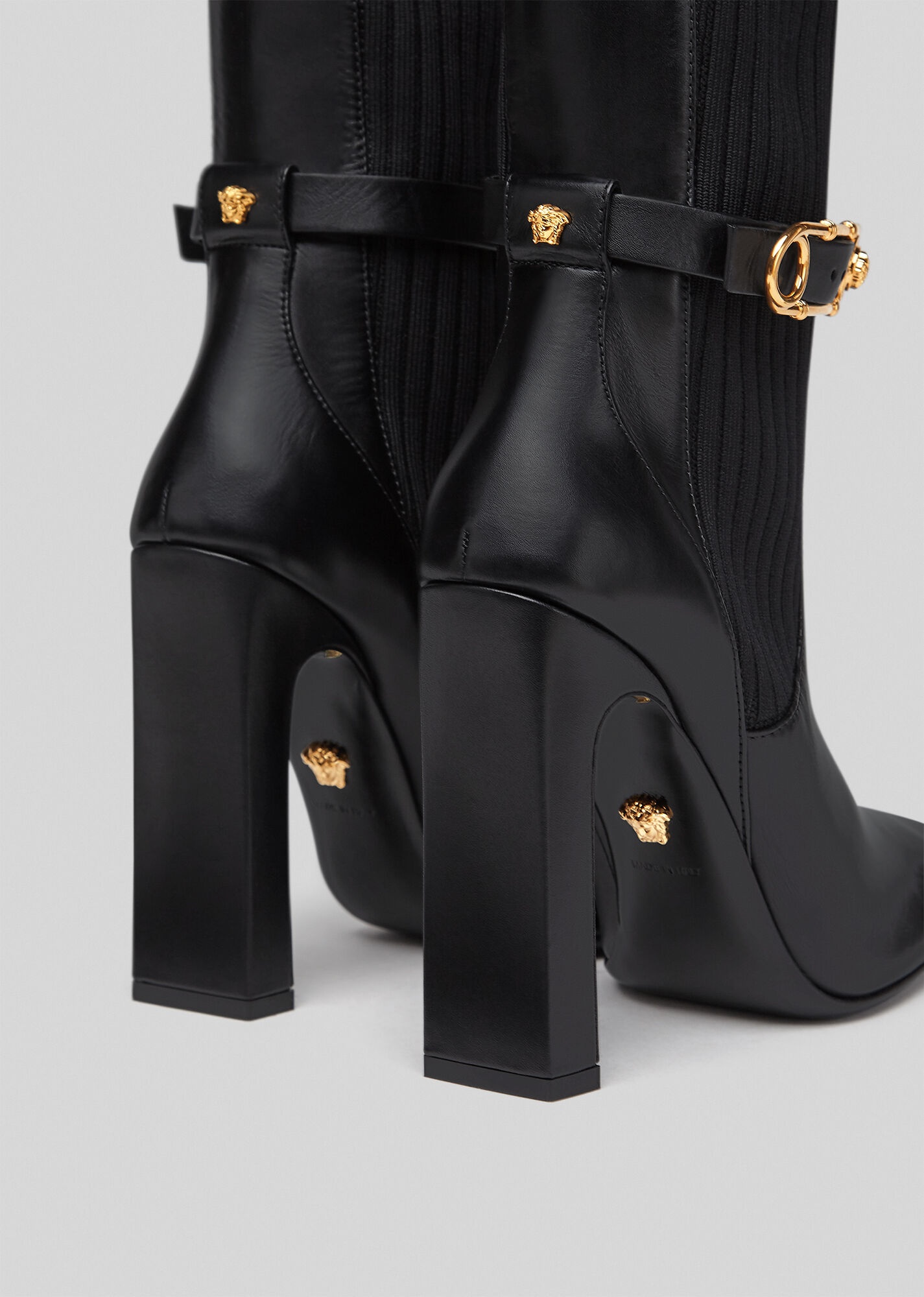 Safety Pin Leather Ankle Boots - 3