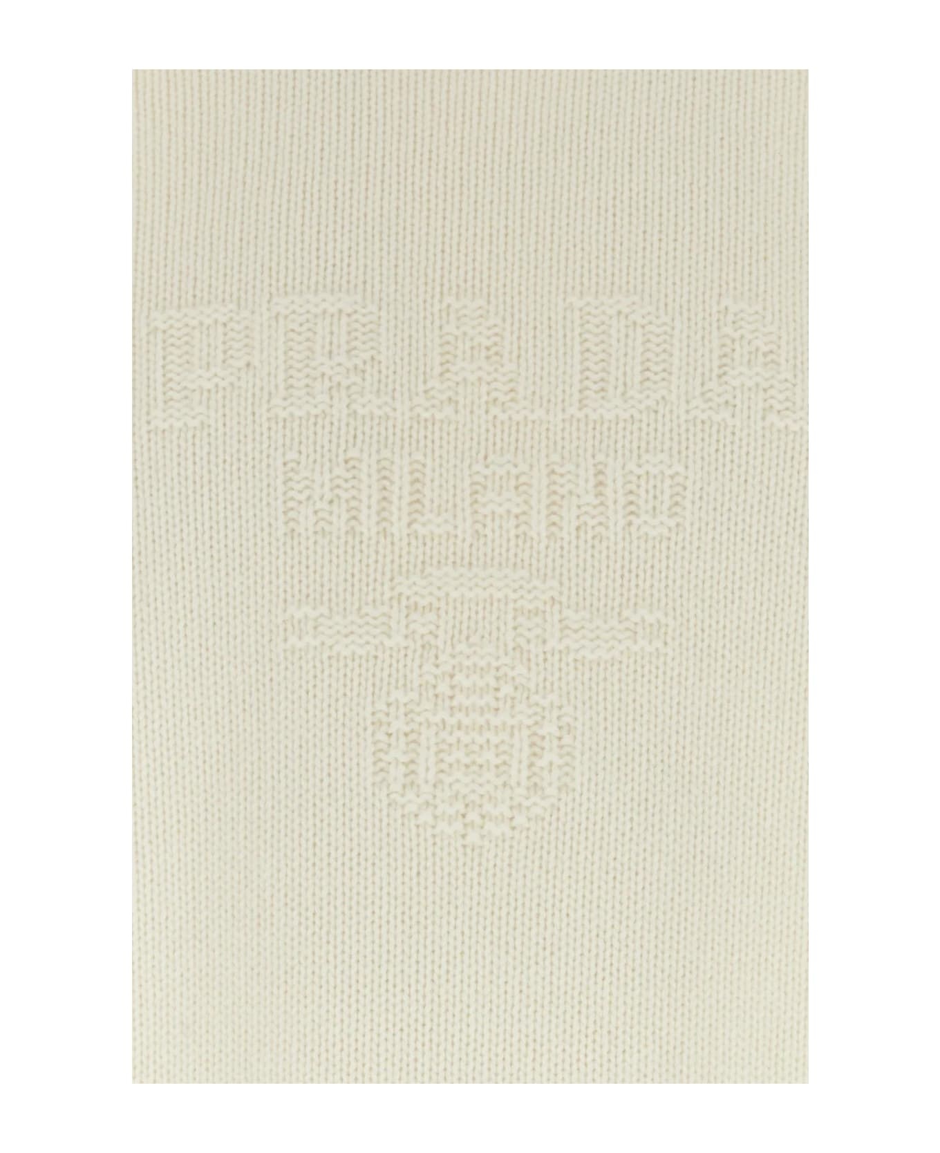 Ivory Wool Blend Sweater - 3