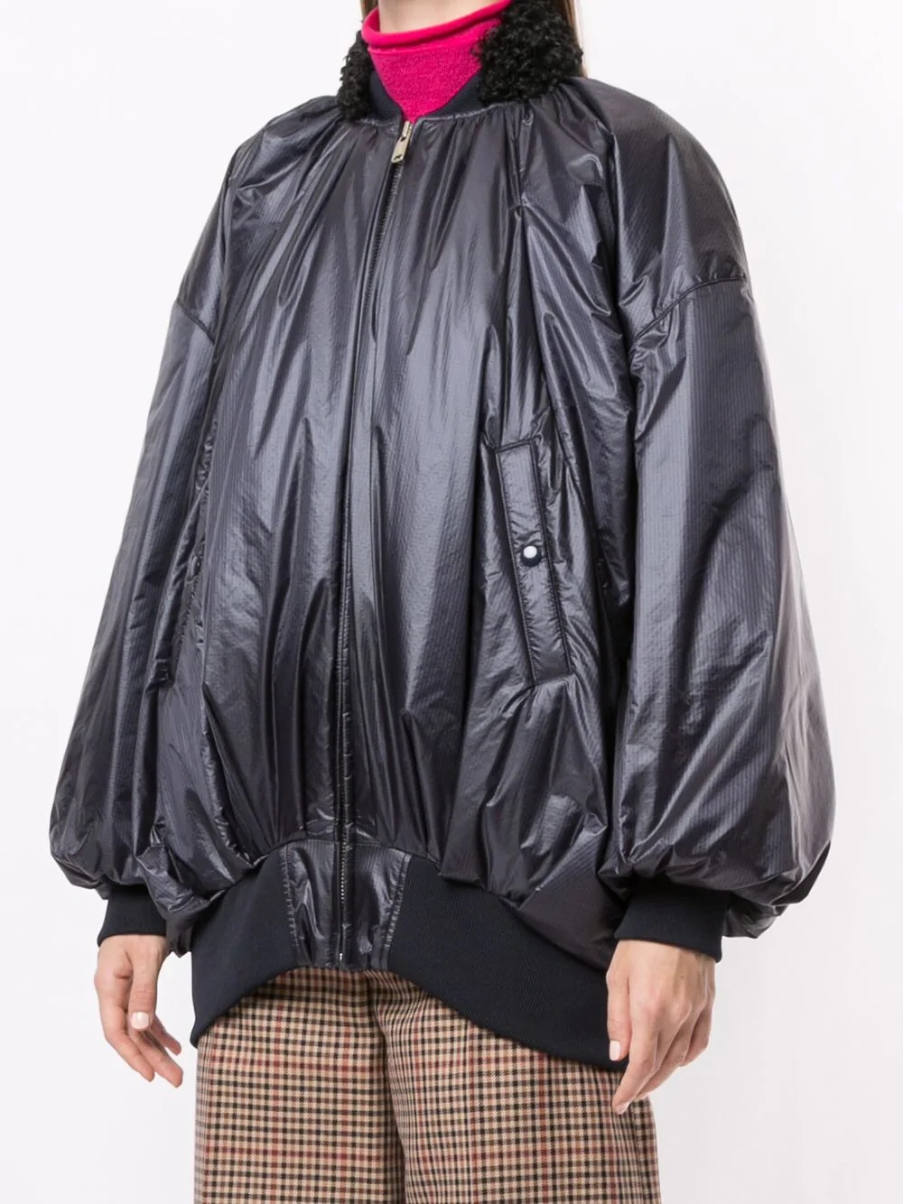 oversized bomber jacket - 3