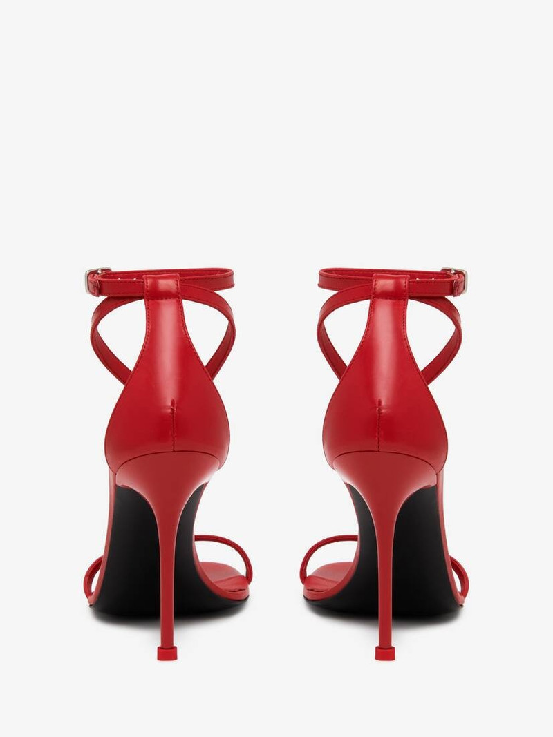 Women's Harness Sandal in Lust Red 4
