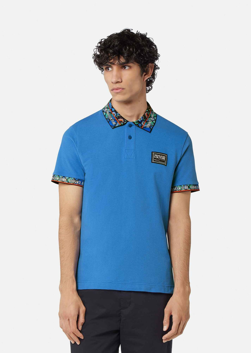 VERSACE JEANS COUTURE Floral Logo Polo outlook