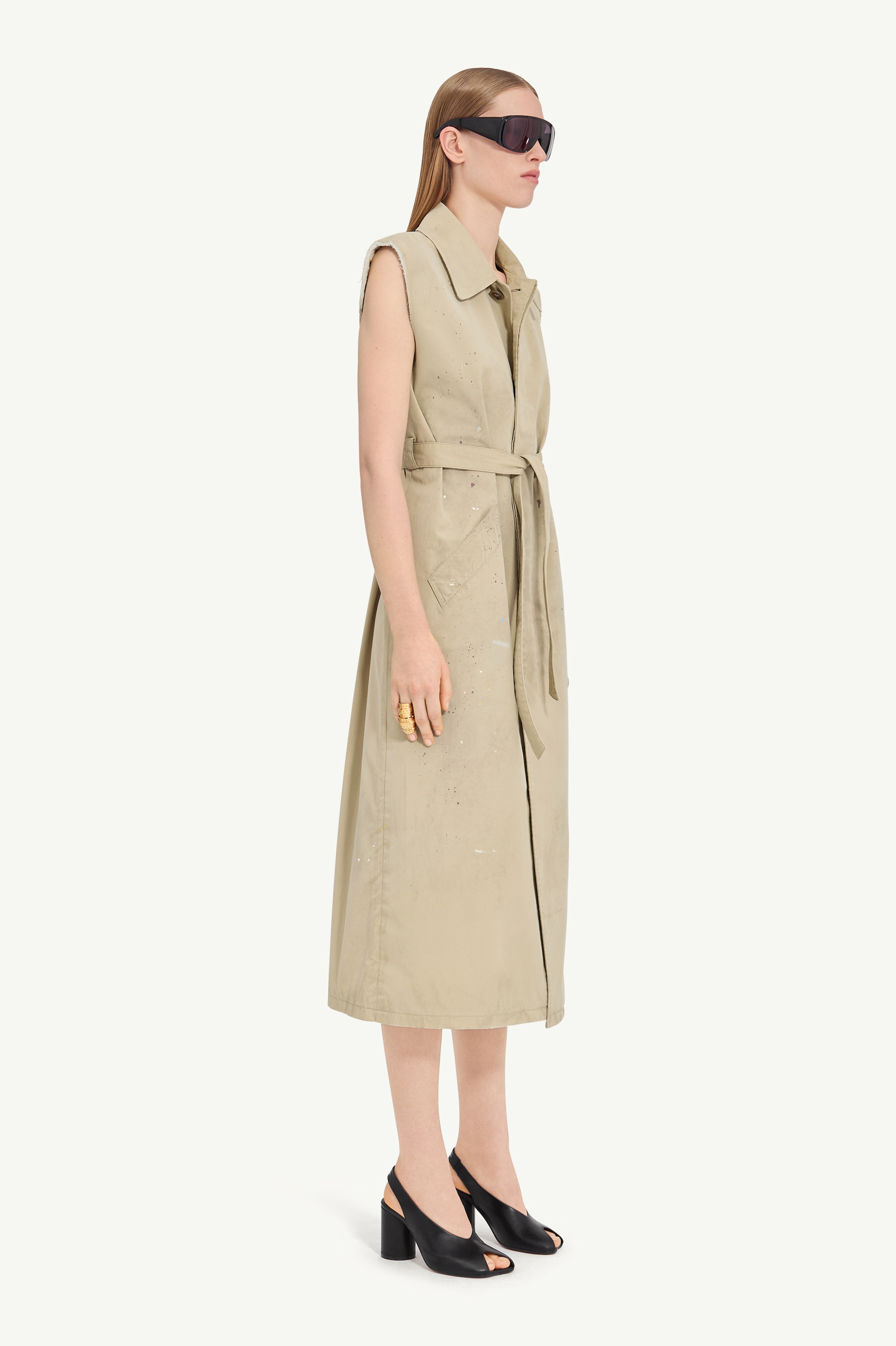 Sleeveless Trench Coat - 3