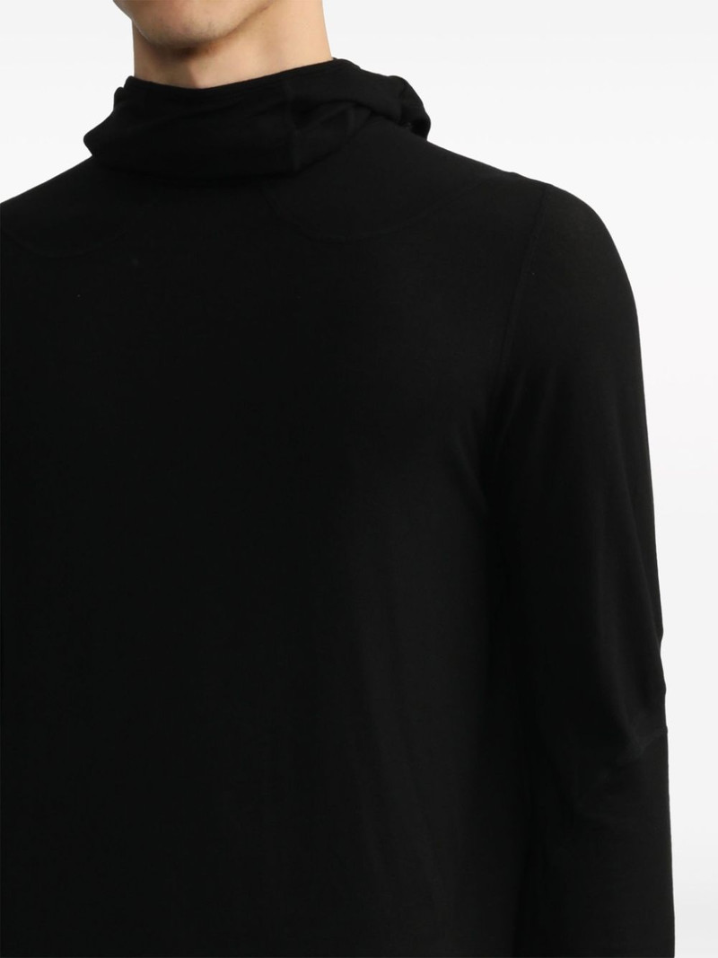 panelled tonal-stitching  hoodie 5