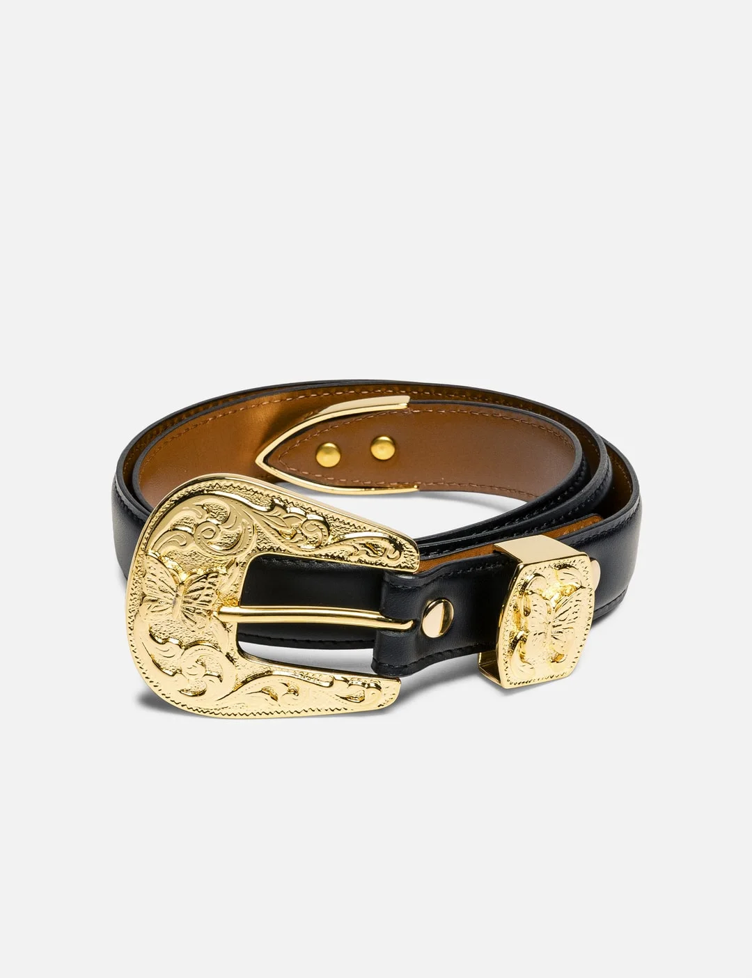 PAPILLON WESTERN TIP BELT - STEER LEATHER - 1