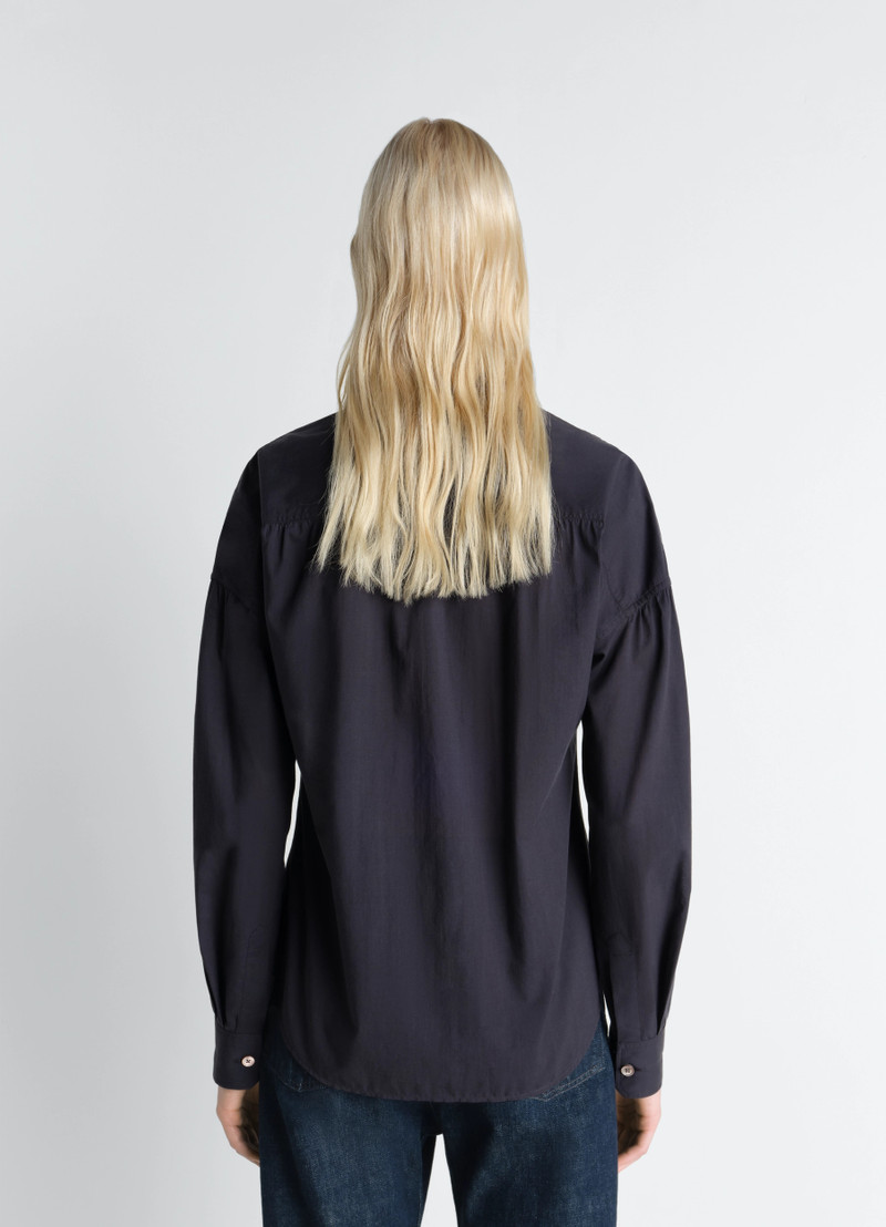 SOFT POINTED COLLAR SHIRT IN WASHED COTTON MUSLIN 5