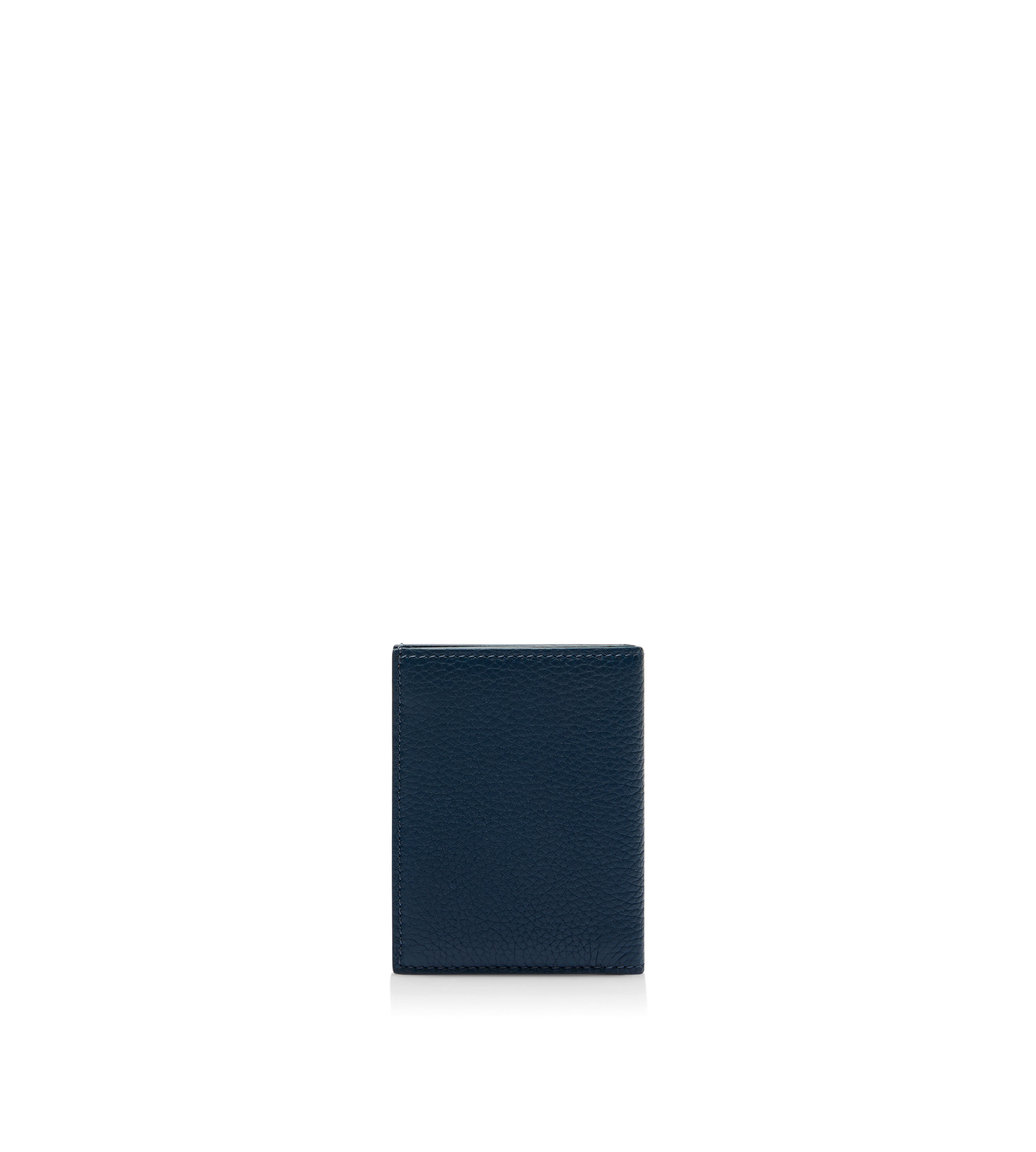 GRAIN LEATHER FOLDING CARDHOLDER - 2