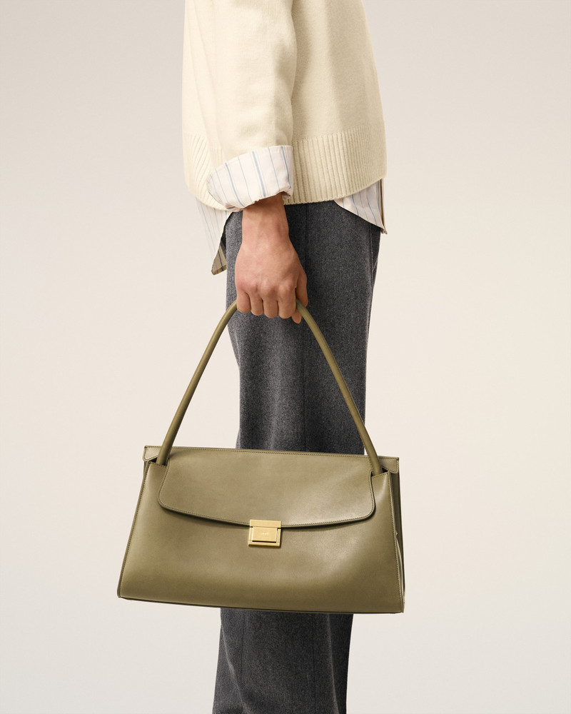 AMI Paris GREEN SMOOTH LEATHER MIMI BAG outlook