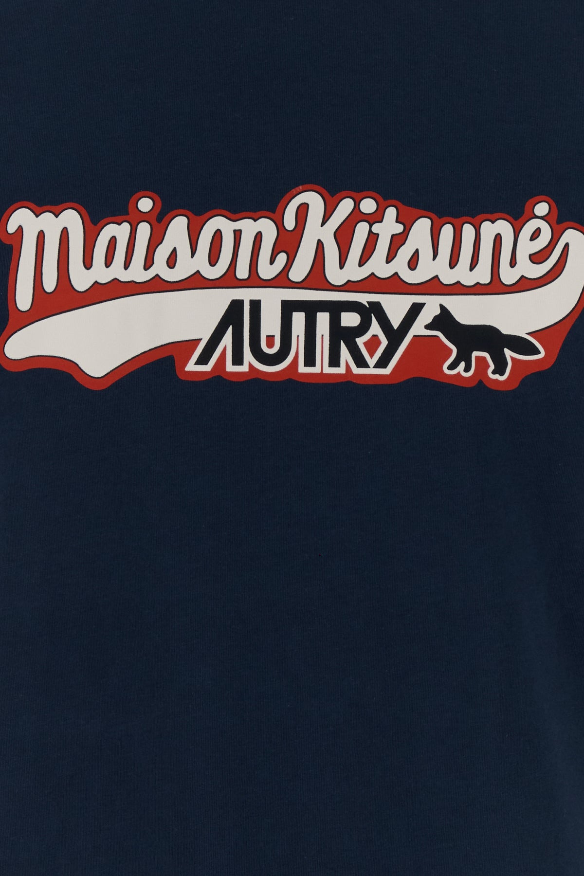 Navy blue cotton Autry x Maison Kitsuné t-shirt - 3