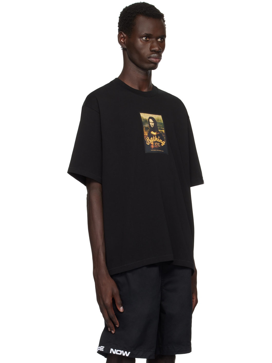 A BATHING APE® Black Art Print Relaxed Fit T-shirt | REVERSIBLE