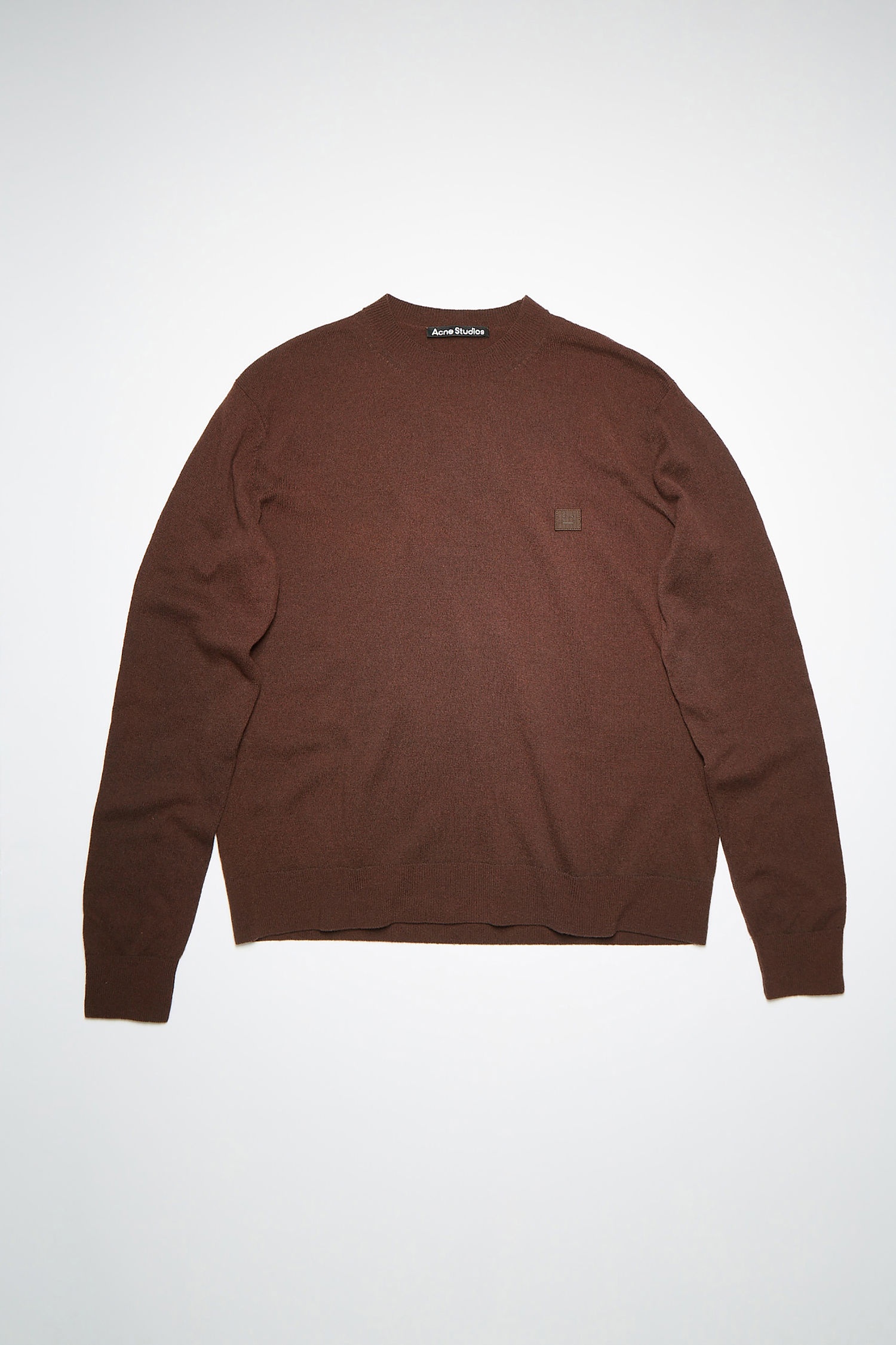 Crew neck sweater - Dark brown - 1