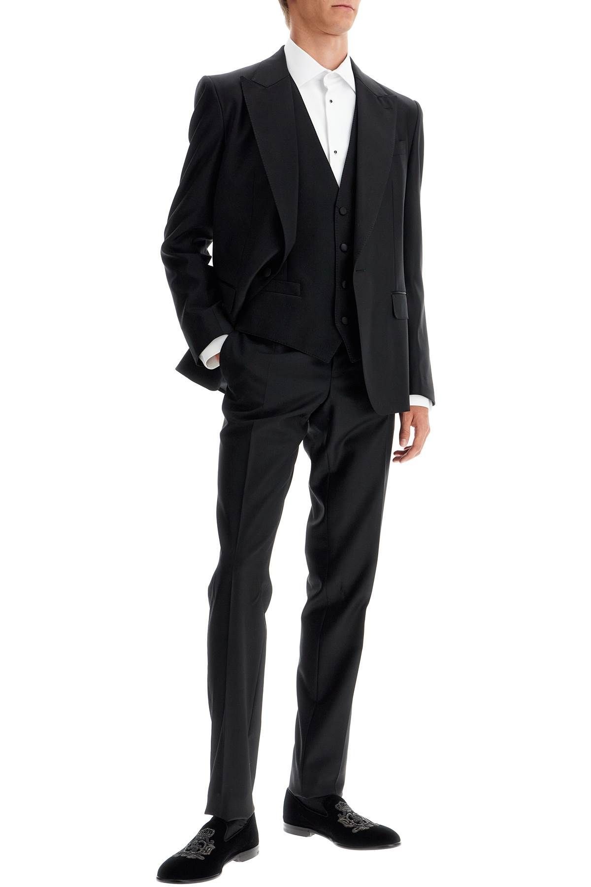 WOOL AND SILK TUXEDO SUIT - 2