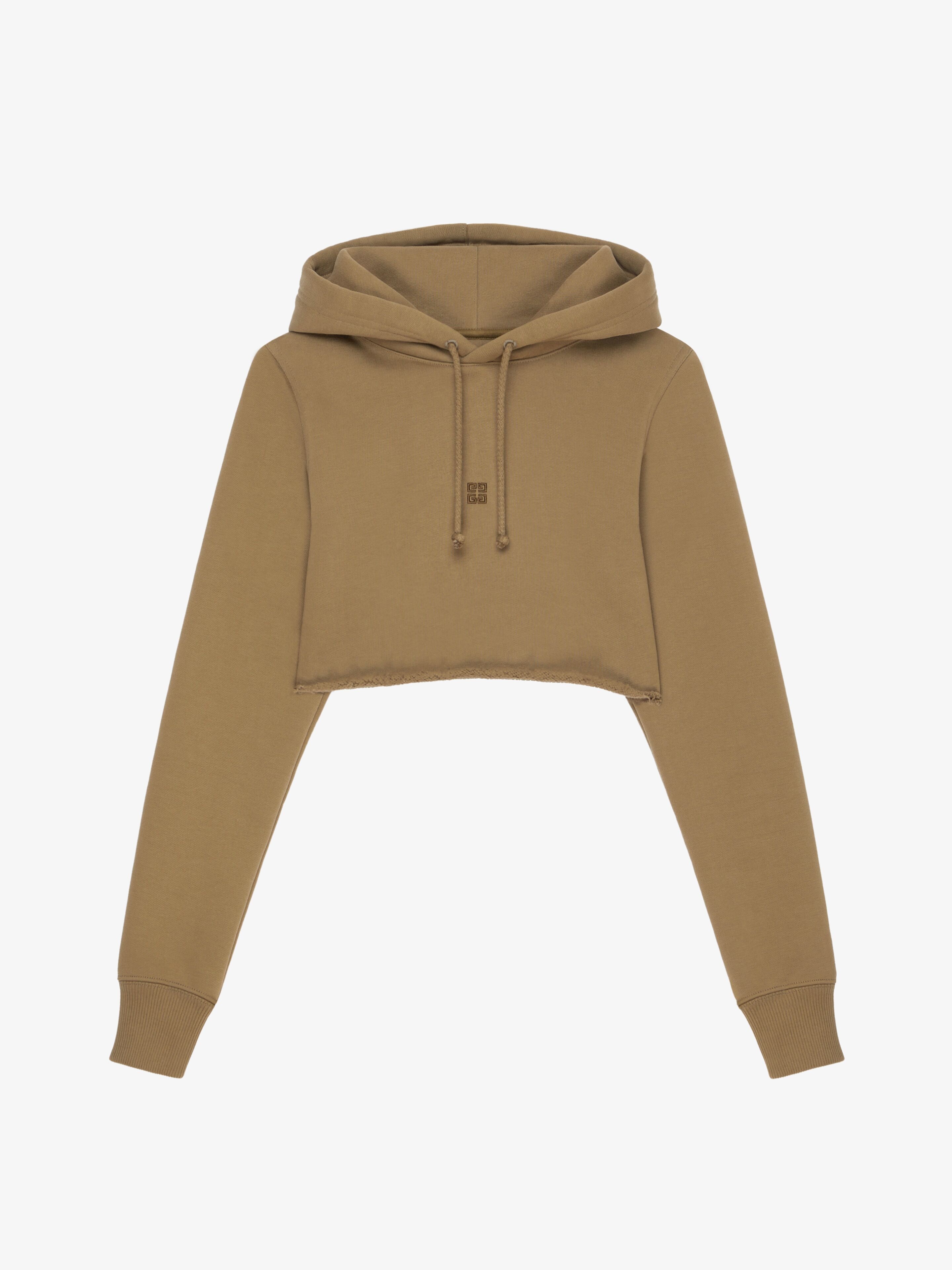 CROPPED HOODIE IN COTTON - 1